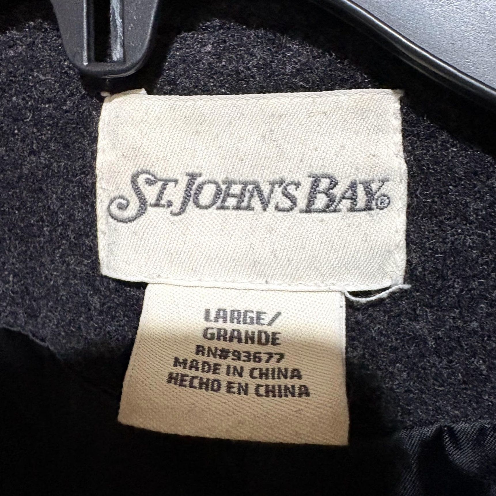 Vintage St Johns Bay Pea Coat Womens Large Gray Wool Cashmere Button Front Lined Size L / US 10 / IT 46 - 2 Thumbnail