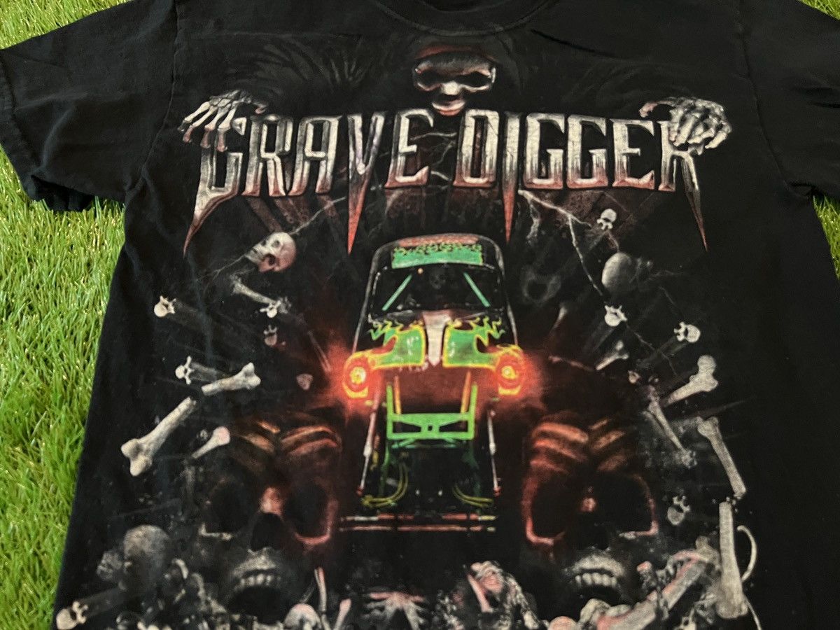 Other Y2K Vintage 2000s Grave Digger Monster Jam AOP T-shirt Tee Size US S / EU 44-46 / 1 - 2 Thumbnail
