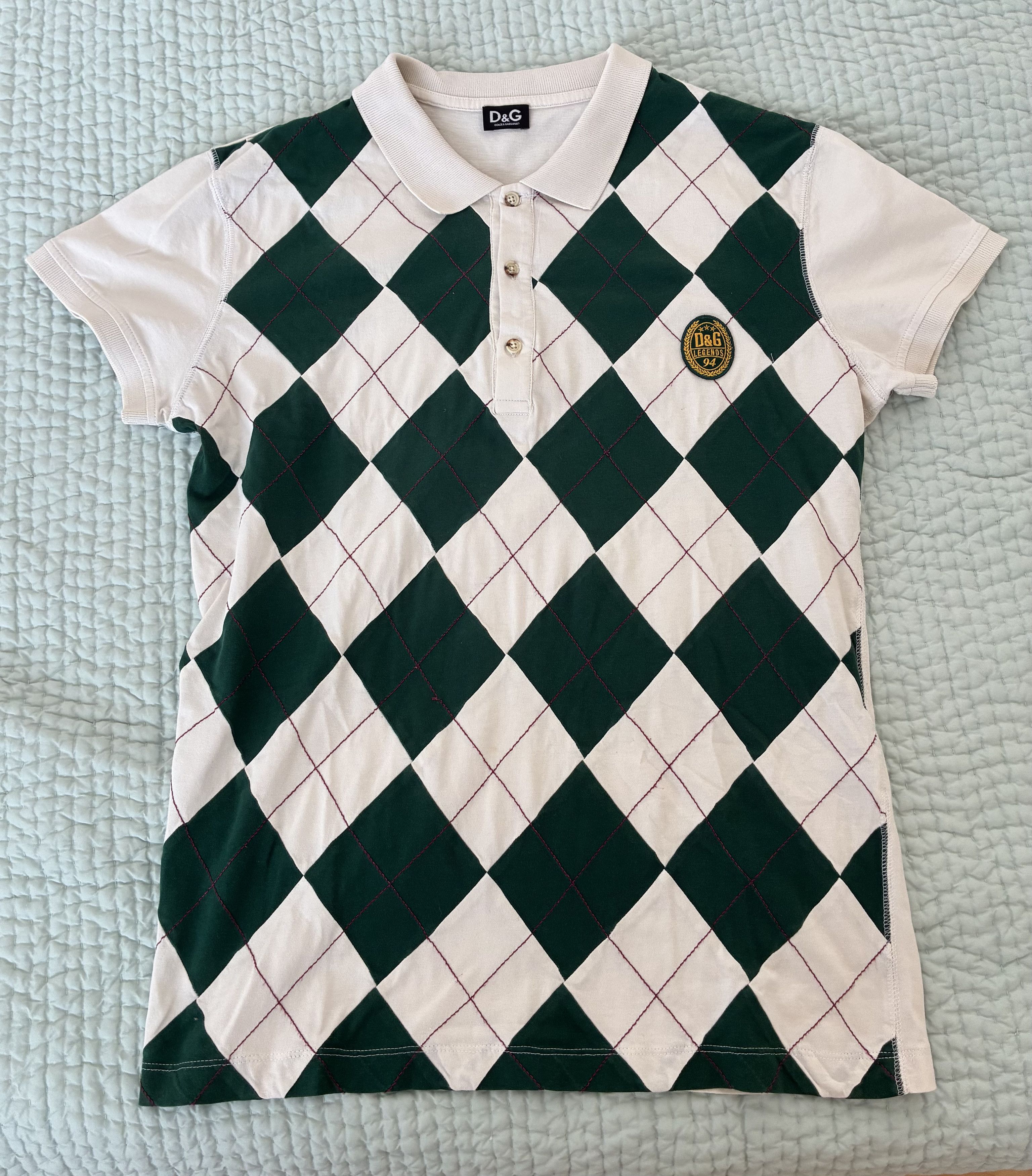 Dolce & Gabbana Dolce & Gabbana Y2K Vintage Argyle Polo Size XL / US 12-14 / IT 48-50 - 1 Thumbnail