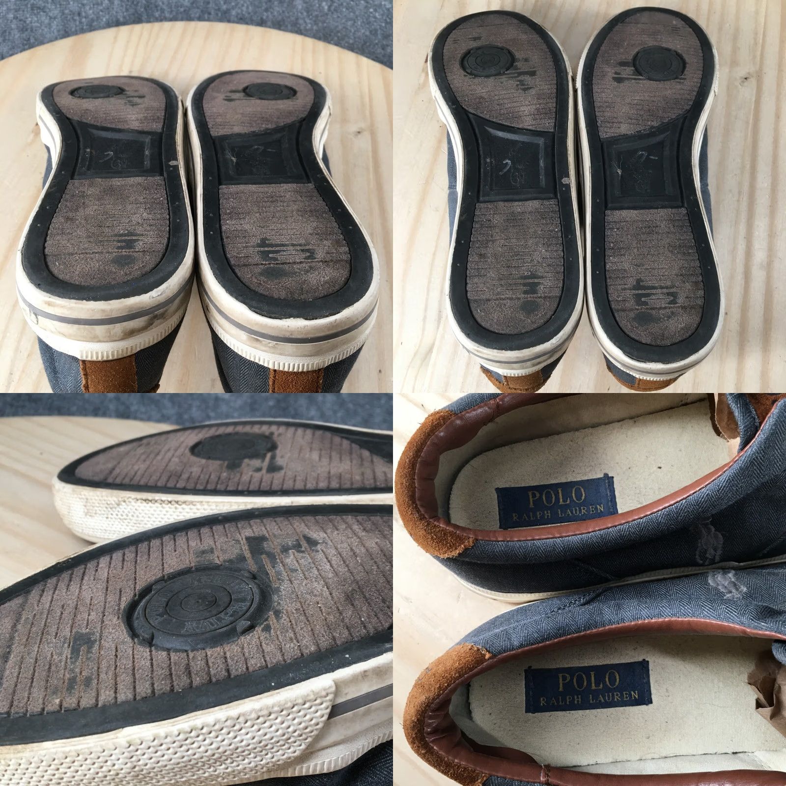 Ralph Lauren Polo Ralph Lauren Vaughn Chambray Herringbone Sneaker Shoes Mens 13D Blue Fabric Size US L / EU 52-54 / 3 - 9 Thumbnail