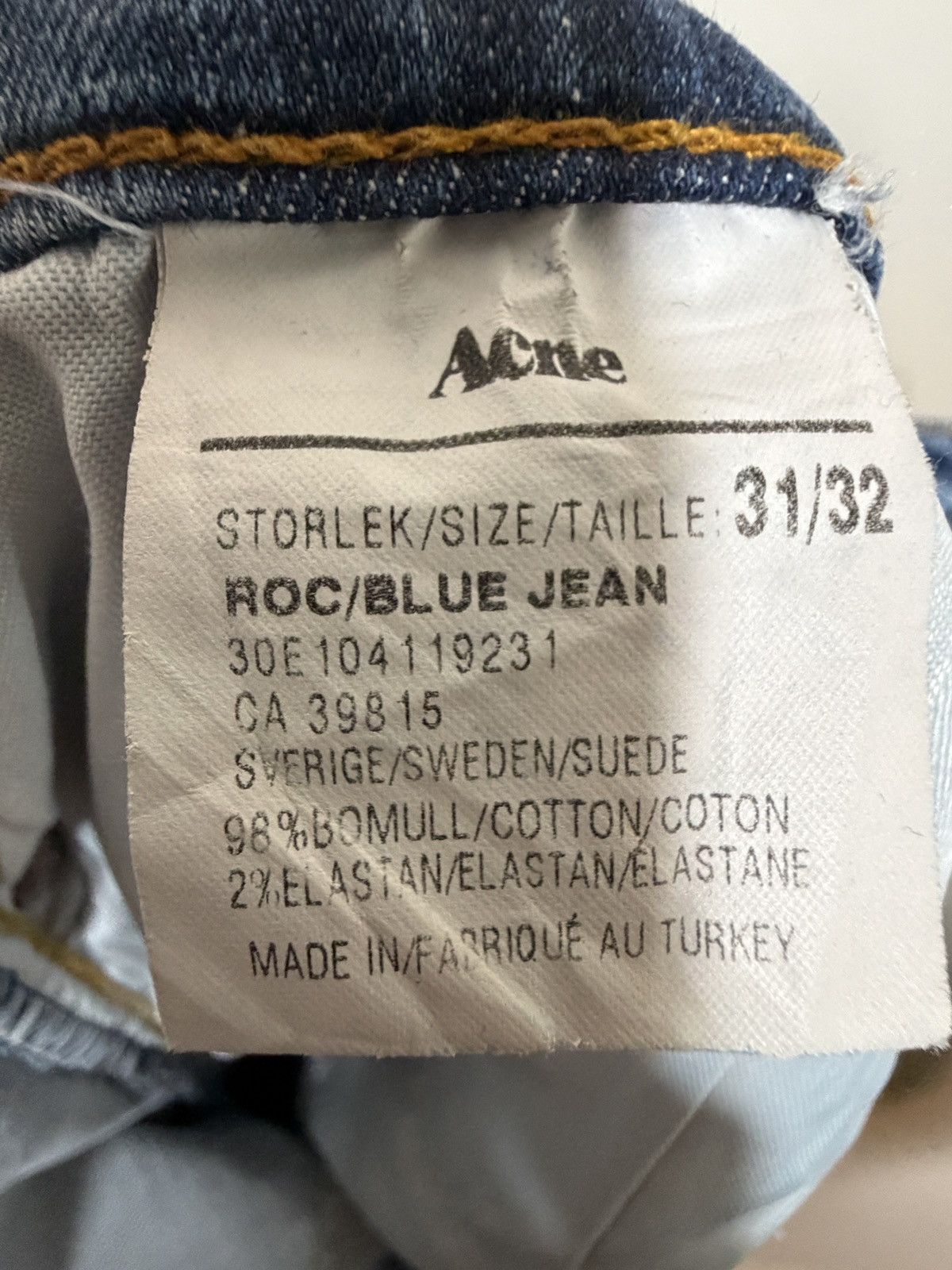 Acne Studios Acne Studios Roc Blue Jean - Medium Wash - Button Fly Size US 31 - 5 Thumbnail