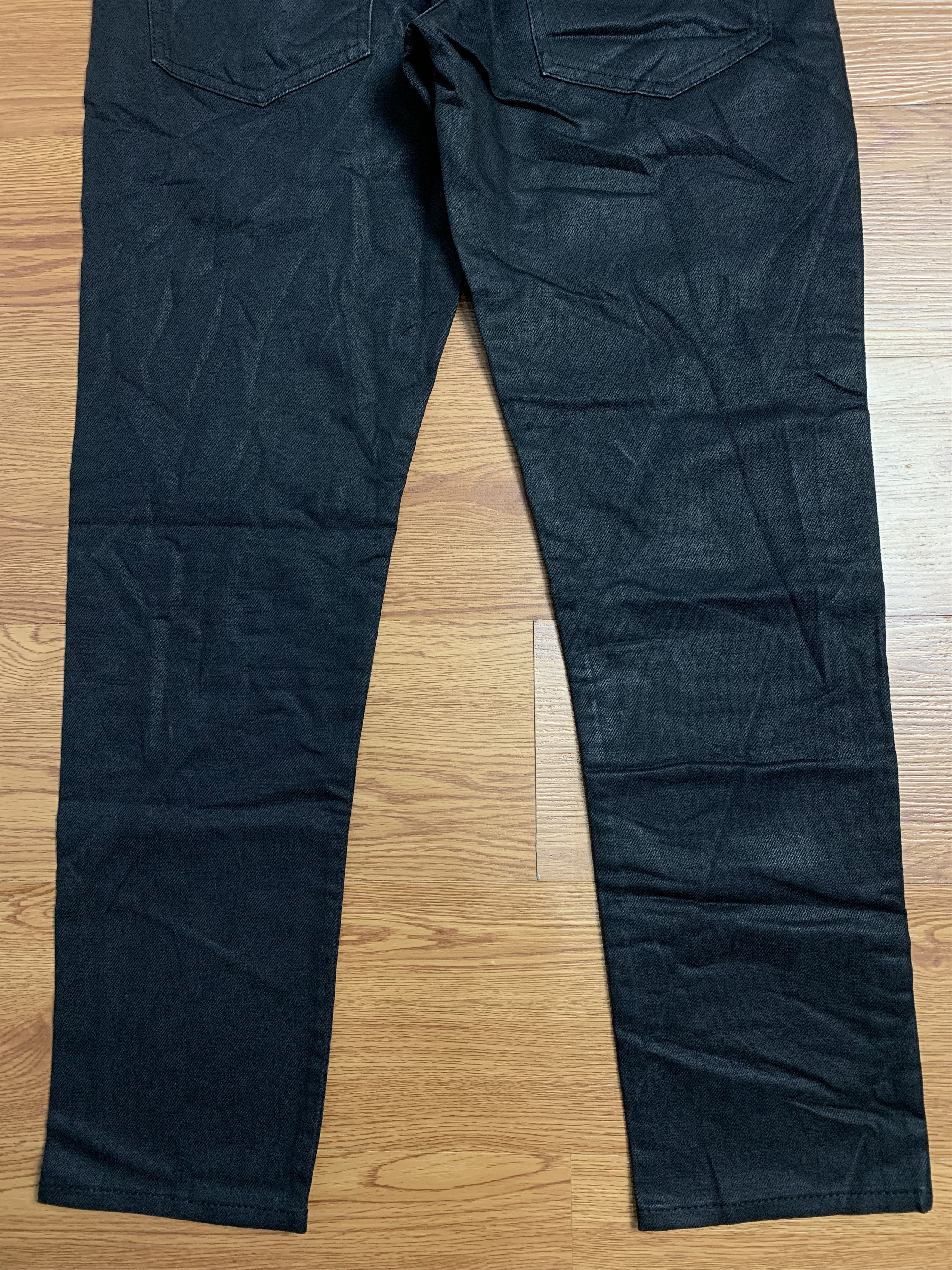 Raf Simons Raf Simons Black Coated Denim Size US 31 - 6 Thumbnail