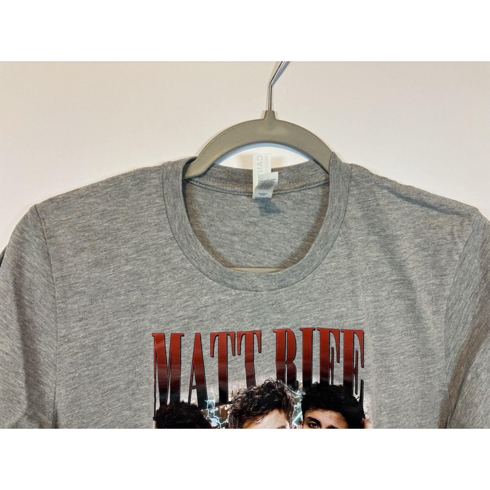 Canvas Matt Rife Print T-Shirt Gray Unisex Size Medium Size US M / EU 48-50 / 2 - 2 Thumbnail