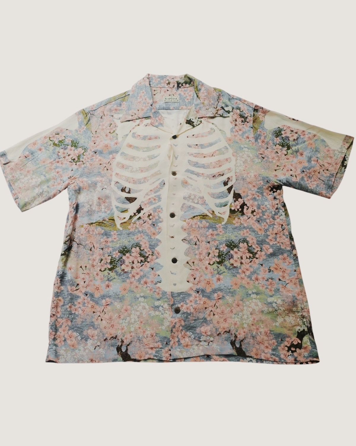 Kapital KAPITAL Sakura-Bone Aloha Shirt Size 4 (XL) Rayon Sax Size US XL / EU 56 / 4 - 3 Thumbnail