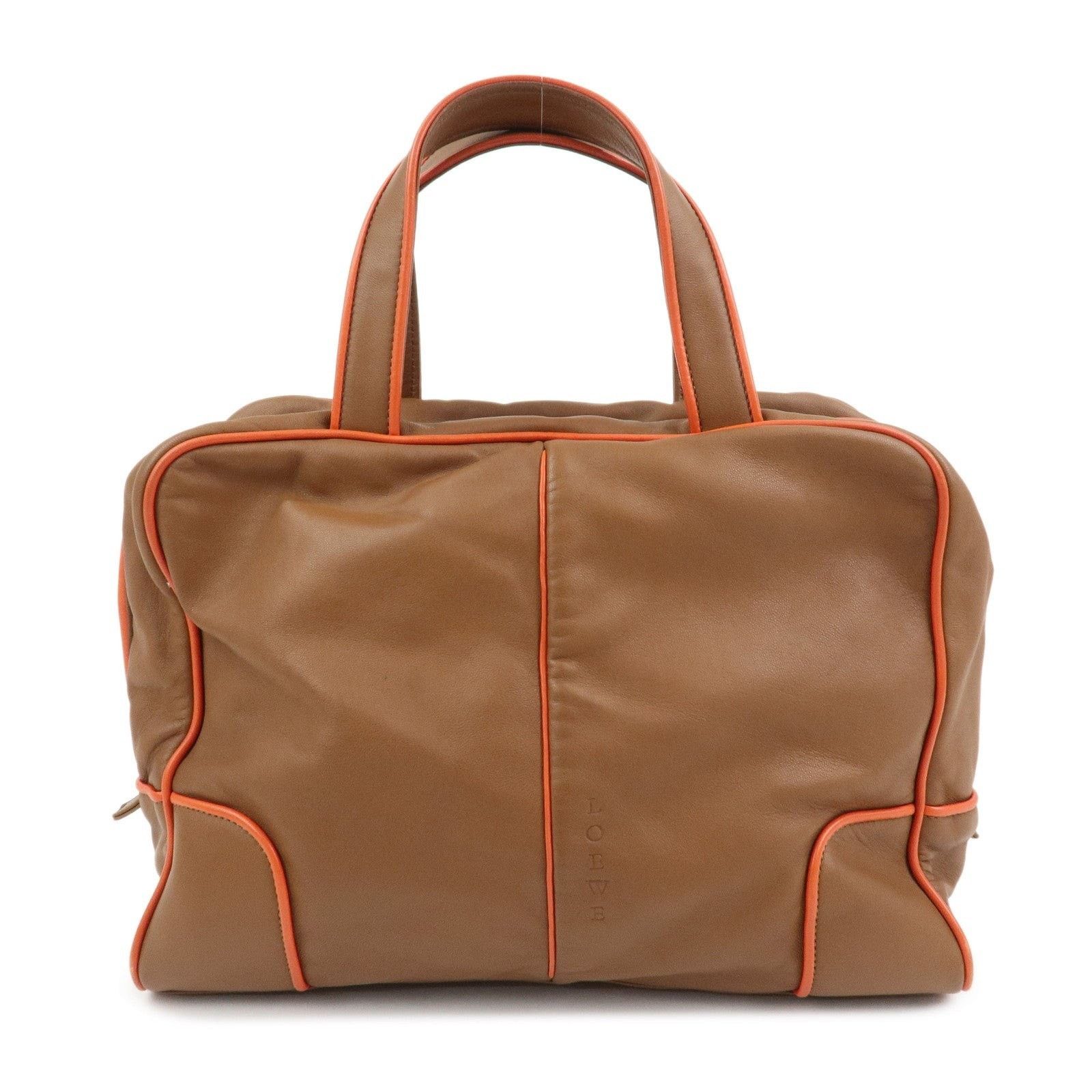 Loewe Loewe Logo Nappa Leather Duffle Bag Brown Size ONE SIZE - 1 Thumbnail
