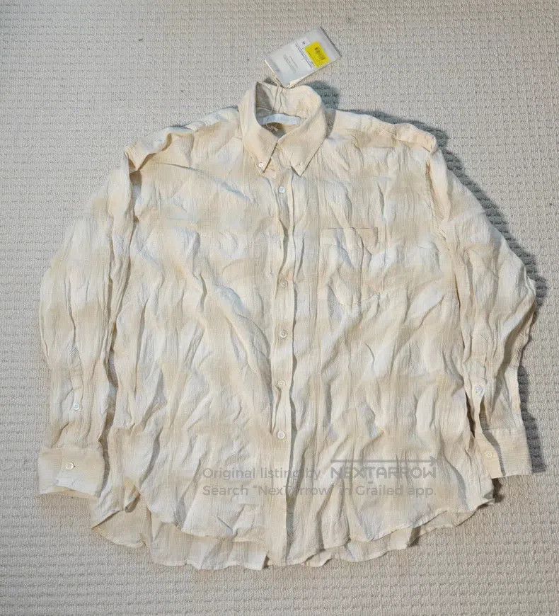 Our Legacy Gingham Bubbles Cotton Linen Beige Long Sleeve