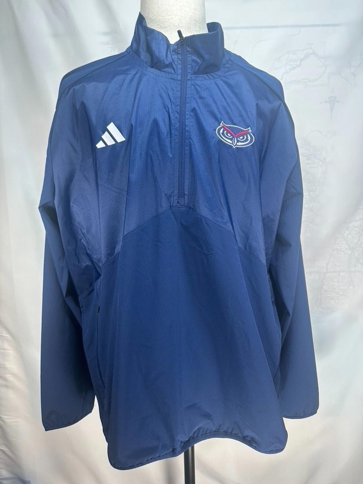 Adidas Adidas Sideline Woven 1/4 Zip FLA Atlantic Blue Owls Mens XL Size ONE SIZE - 1 Thumbnail