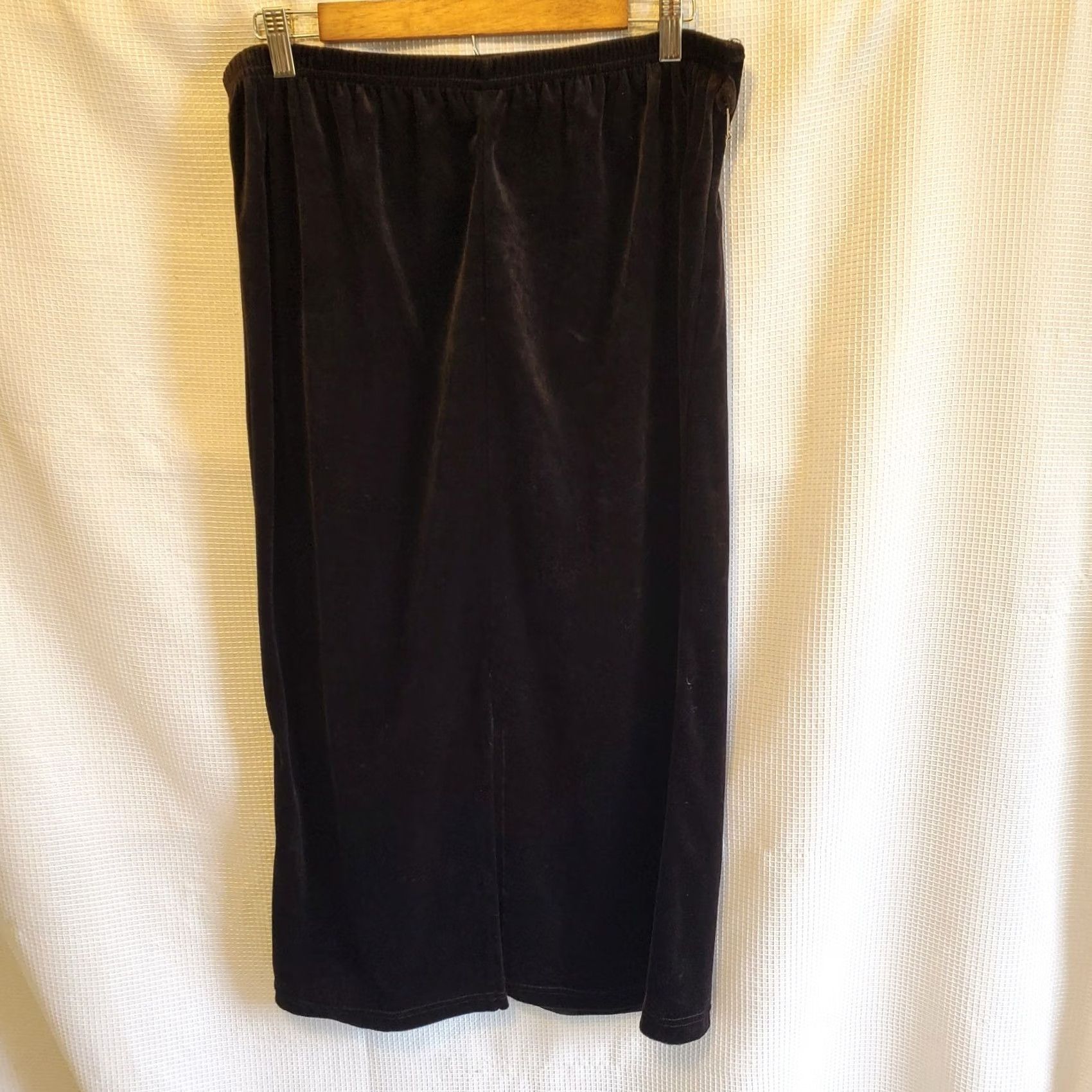 Vintage VINTAGE Amy Byer 90s Skirt Maxi Pencil Velour Black Butterfly Belly Chain M/L Size 32" / US 10 / IT 46 - 5 Thumbnail