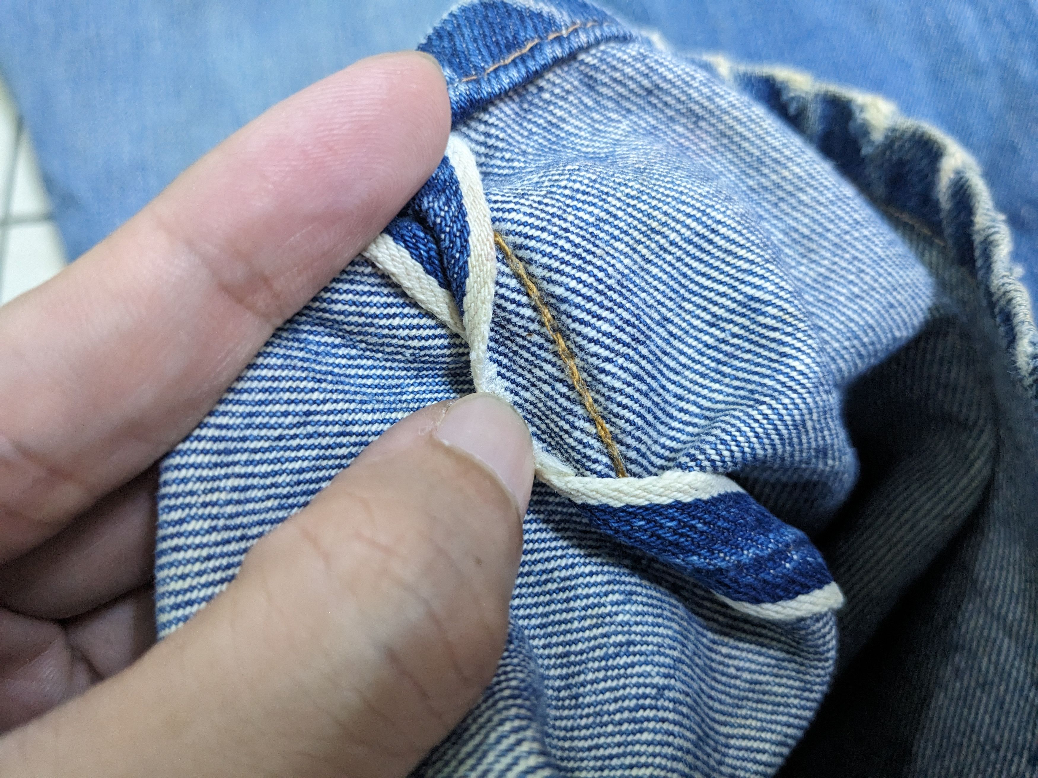 Levi's vintage 90s 501 Levi's 555 Big E Made in Usa selvedge Jeans Size US 31 - 11 Thumbnail