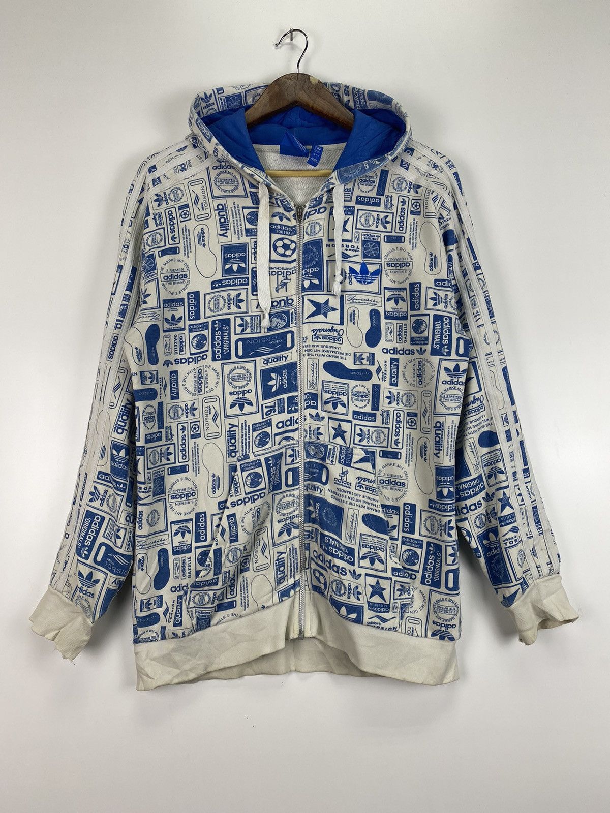 Adidas Adidas Full Logo zipper hoodie Size US M / EU 48-50 / 2 - 2 Thumbnail
