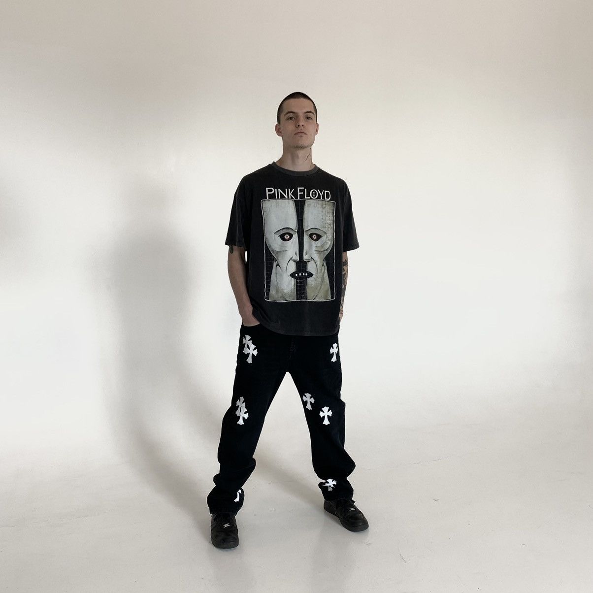 Levi's × Vintage Levi's "Chrome Hearts" custom white patched denim Size US 34 / EU 50 - 5 Thumbnail