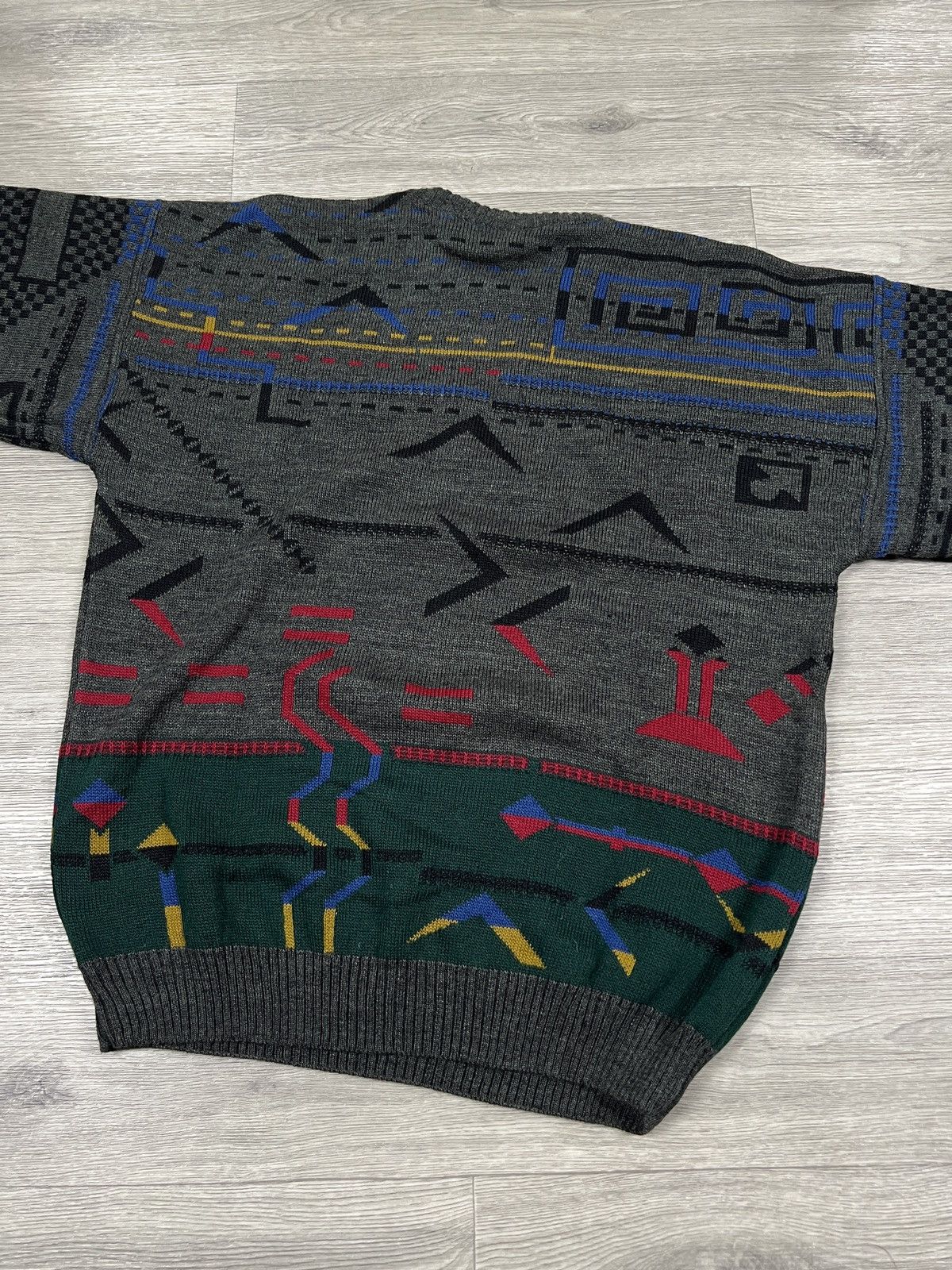 Other Vintage Wool Textured Abstract Aztec Pattern Neon Sweater Size US L / EU 52-54 / 3 - 5 Thumbnail