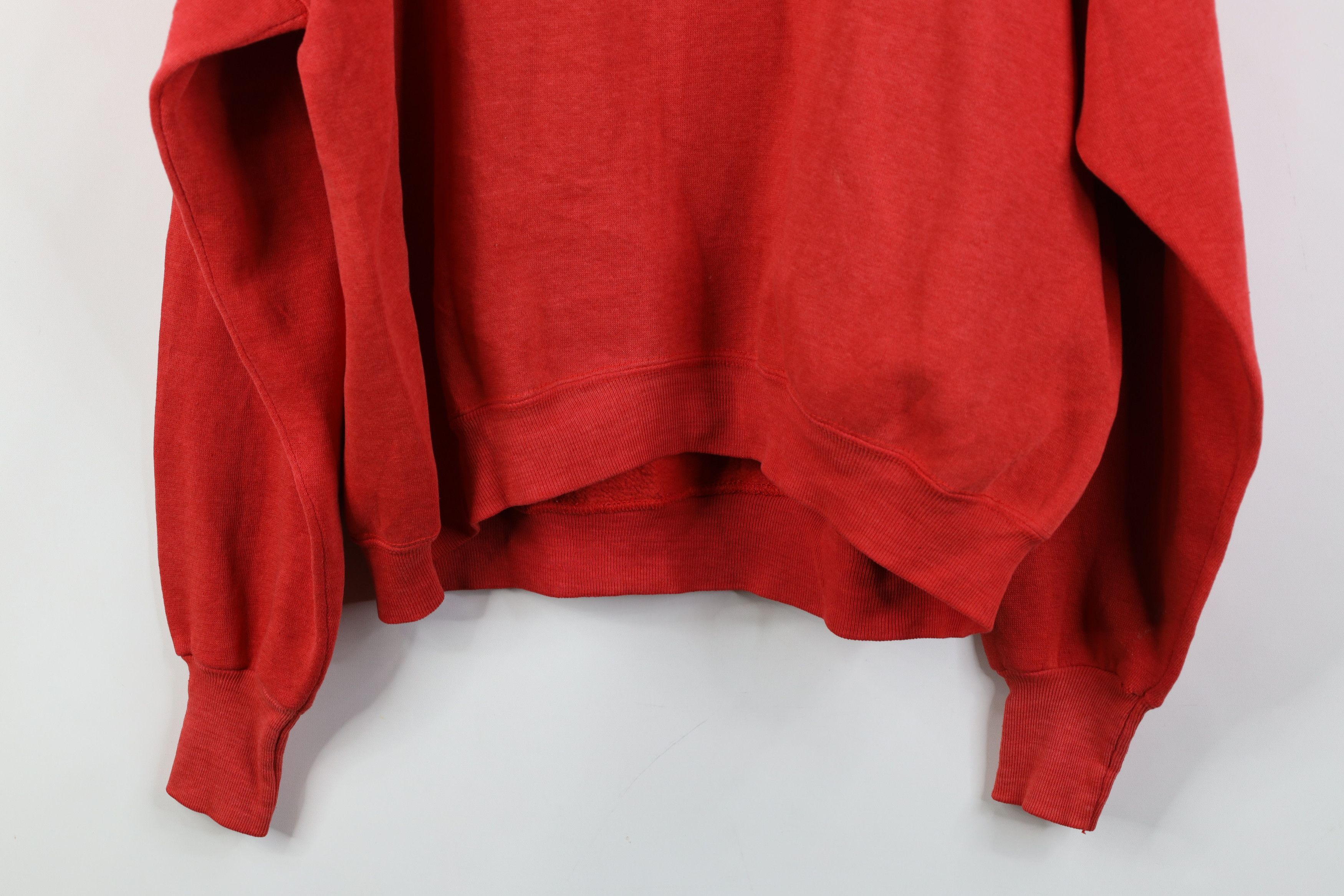 Vintage Vintage 70s Streetwear Boxy Fit Crewneck Sweatshirt Red USA Size US XL / EU 56 / 4 - 14 Thumbnail