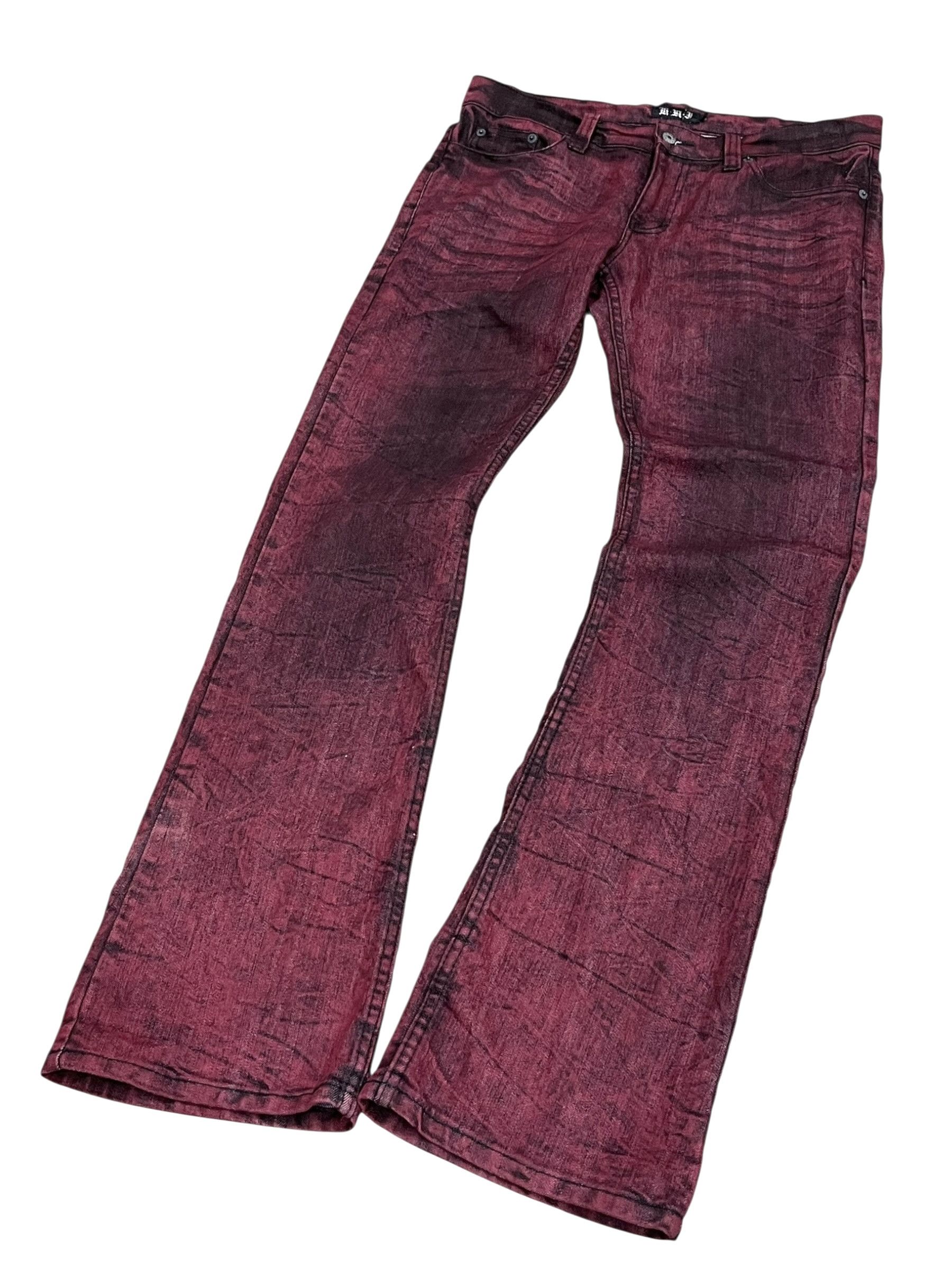 Fragment Design Vintage KUI Bloodclaw Fade To Black Flare Punk Denim Y2K 🔥 Size 33" - 3 Thumbnail