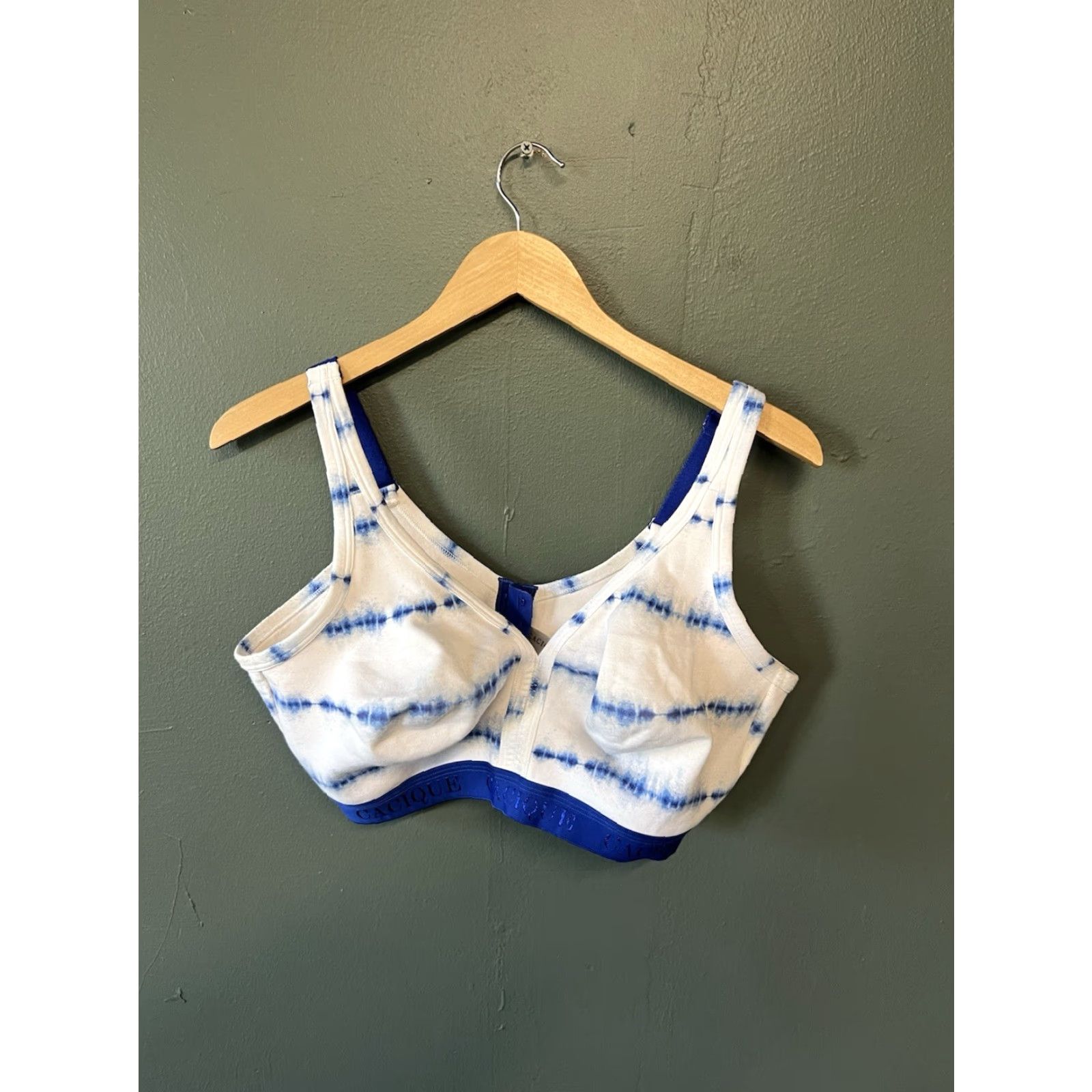 Vintage Cacique Bra Tie Dye Blue 42DD T-Shirt Bra Womens Size ONE SIZE - 2 Thumbnail