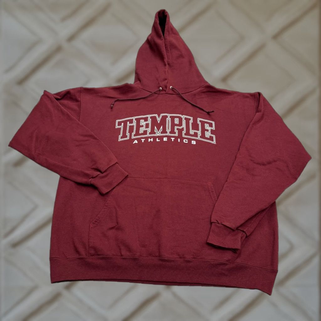 Champion VINTAGE Champion Hoodie Pullover Men's Red University 90s Streetwear Logo Athletic Sweatshirt Size US L / EU 52-54 / 3 - 1 Thumbnail