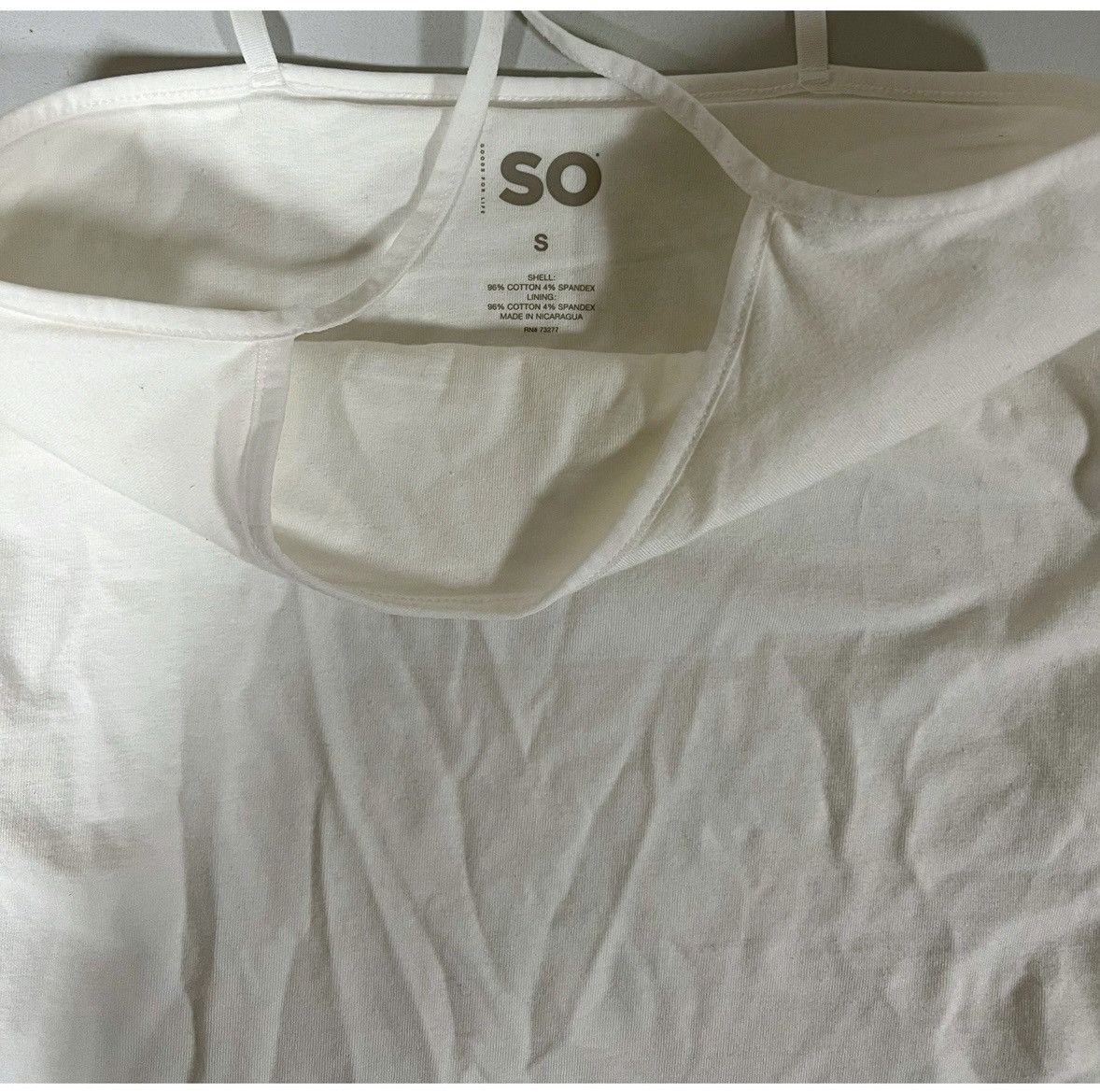 Sonoma SO White Shelf-Bra Cami Camisole Tank Top Shirt Size S 🤍 Size S / US 4 / IT 40 - 4 Thumbnail