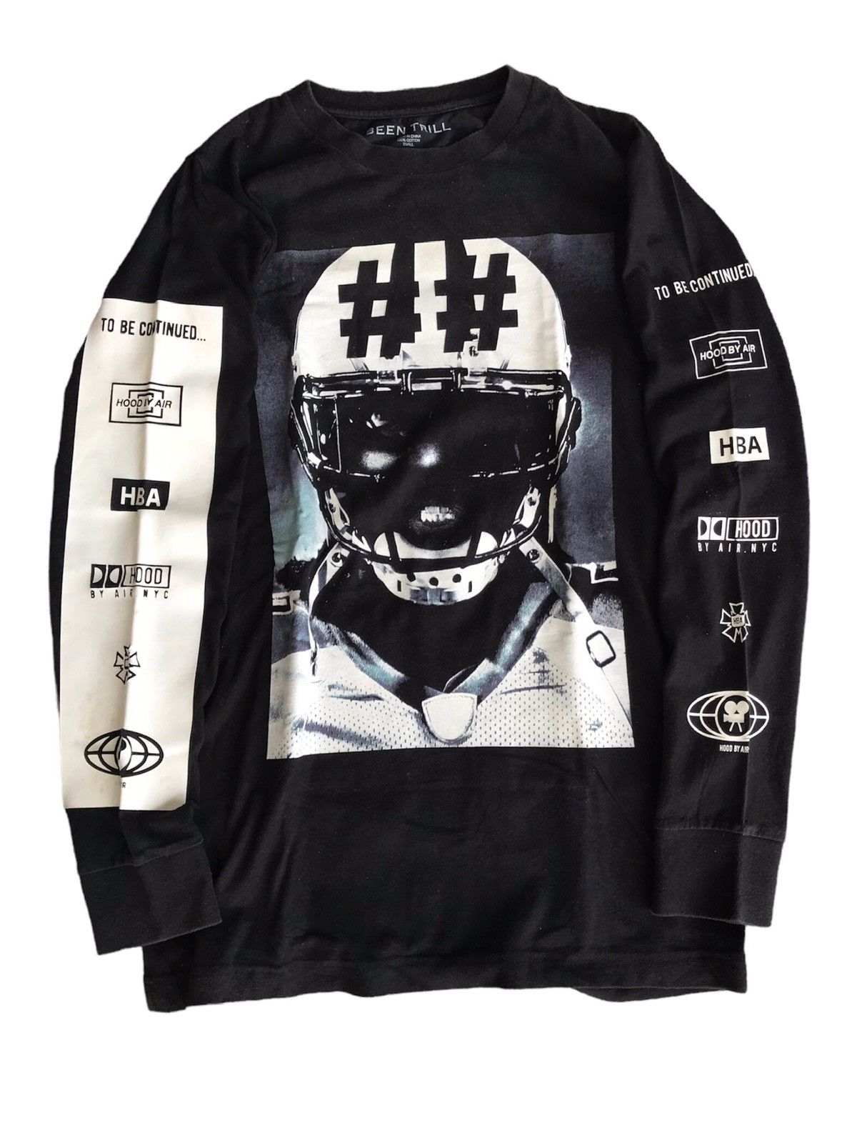 image of Been Trill x Hood By Air Longsleeve in Black, Men's (Size Small)