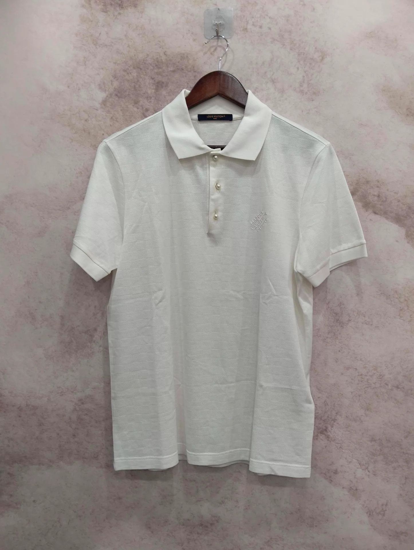 Louis Vuitton White Short-Sleeve Polo Shirt Size US M / EU 48-50 / 2 - 1 Thumbnail