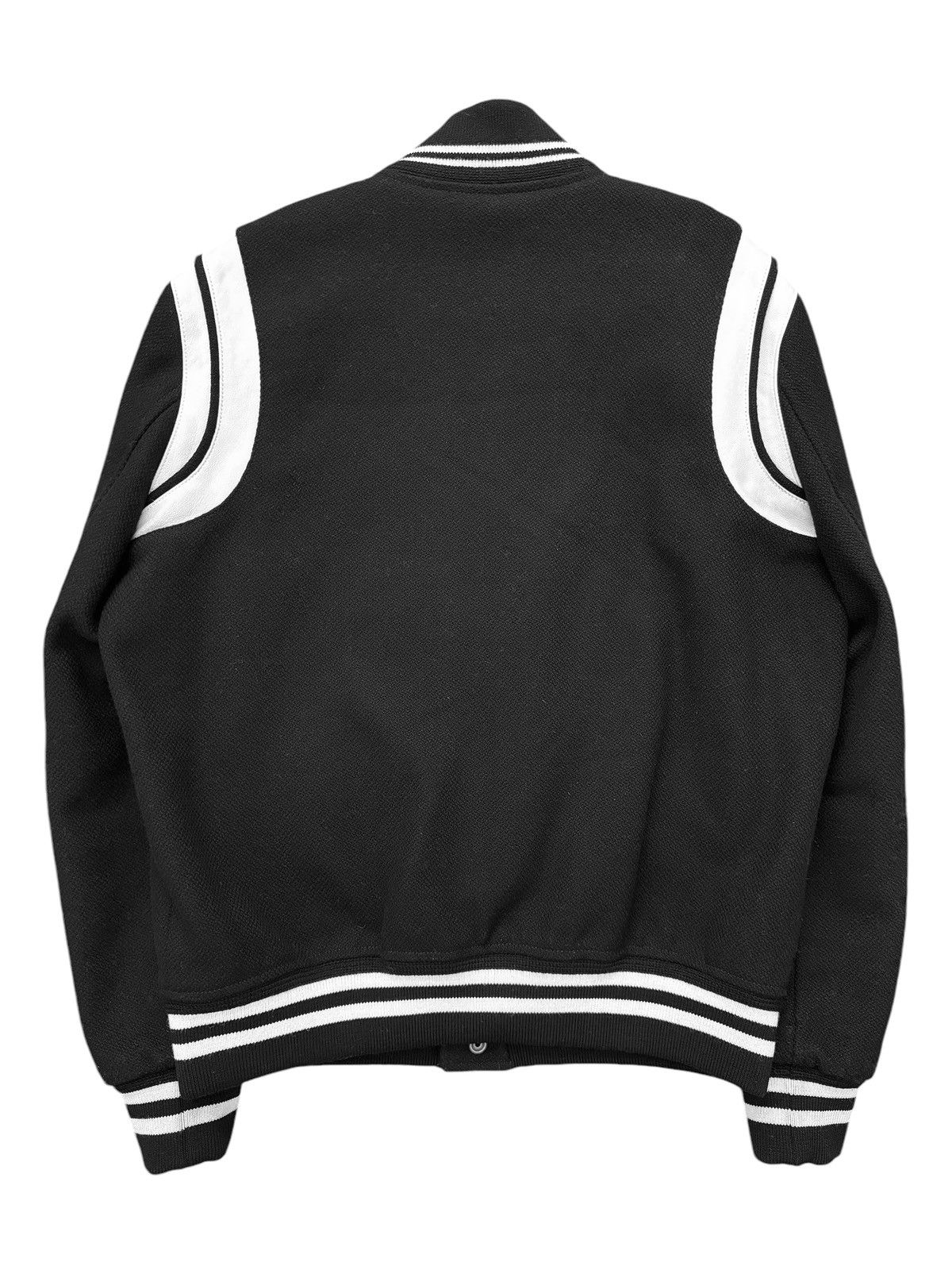 Saint Laurent Paris 2022 Black White Teddy Varsity Jacket Size US M / EU 48-50 / 2 - 2 Thumbnail