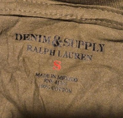 Ralph Lauren Denim & Supply Ralph Lauren T-Shirt Mens S Olive Graphic Size US S / EU 44-46 / 1 - 2 Thumbnail