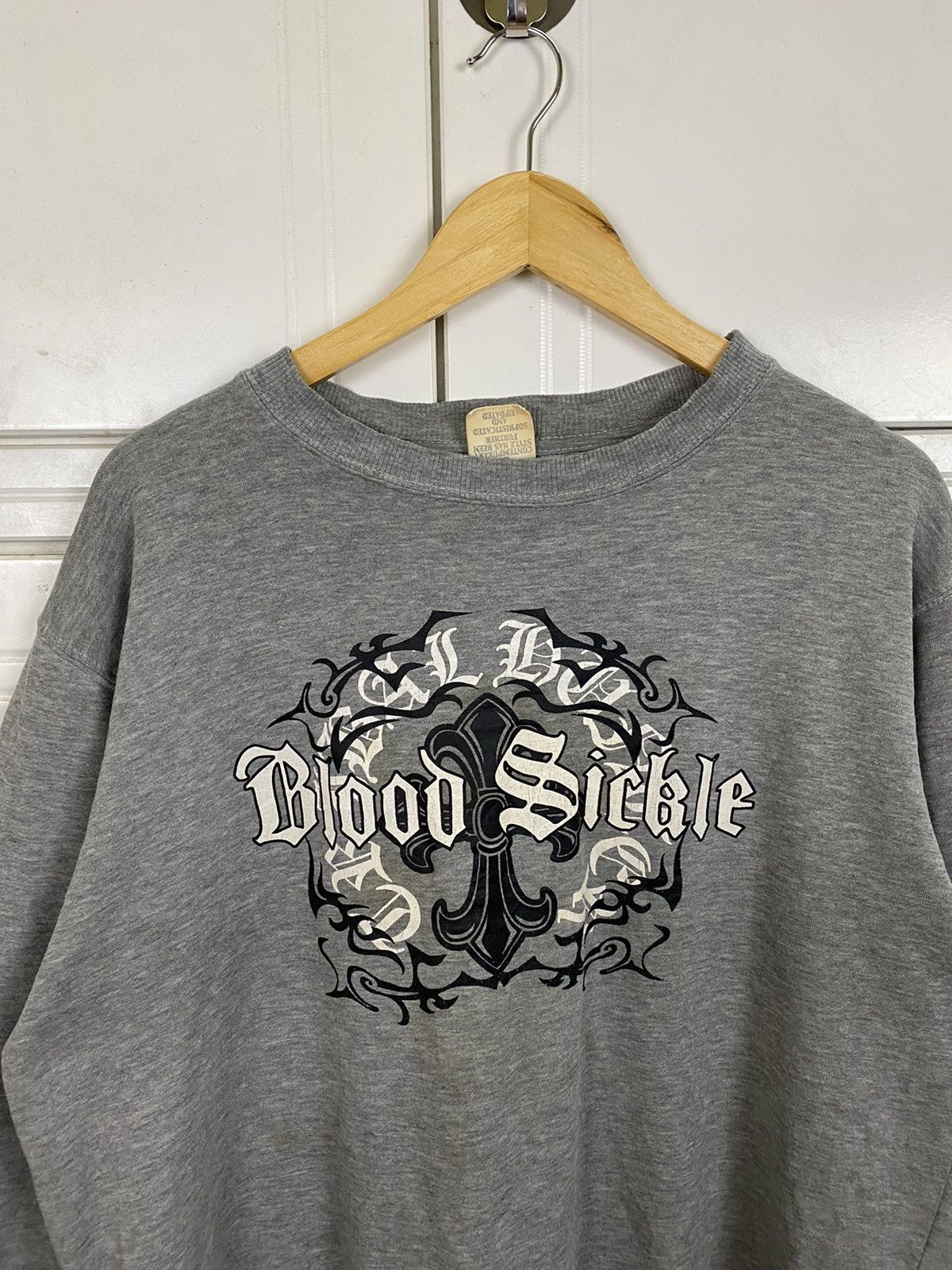 If Six Was Nine × Vintage Vintage Blood Sickle Cross Sweatshirt Size US XL / EU 56 / 4 - 4 Thumbnail