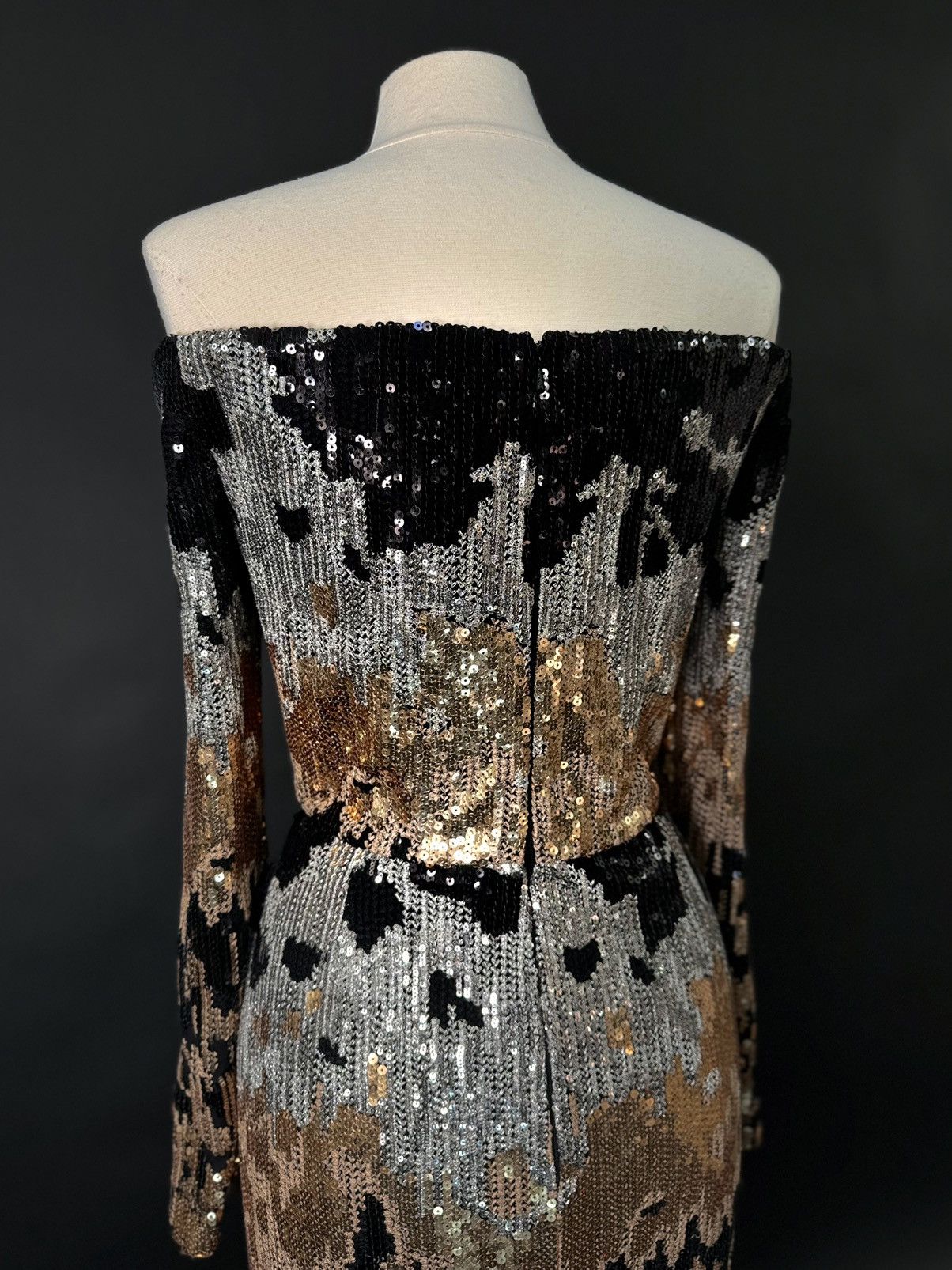 Other Brand New US 6 ELIE SAAB Black Embroidered Sequins Gown Size M / US 6-8 / IT 42-44 - 5 Thumbnail