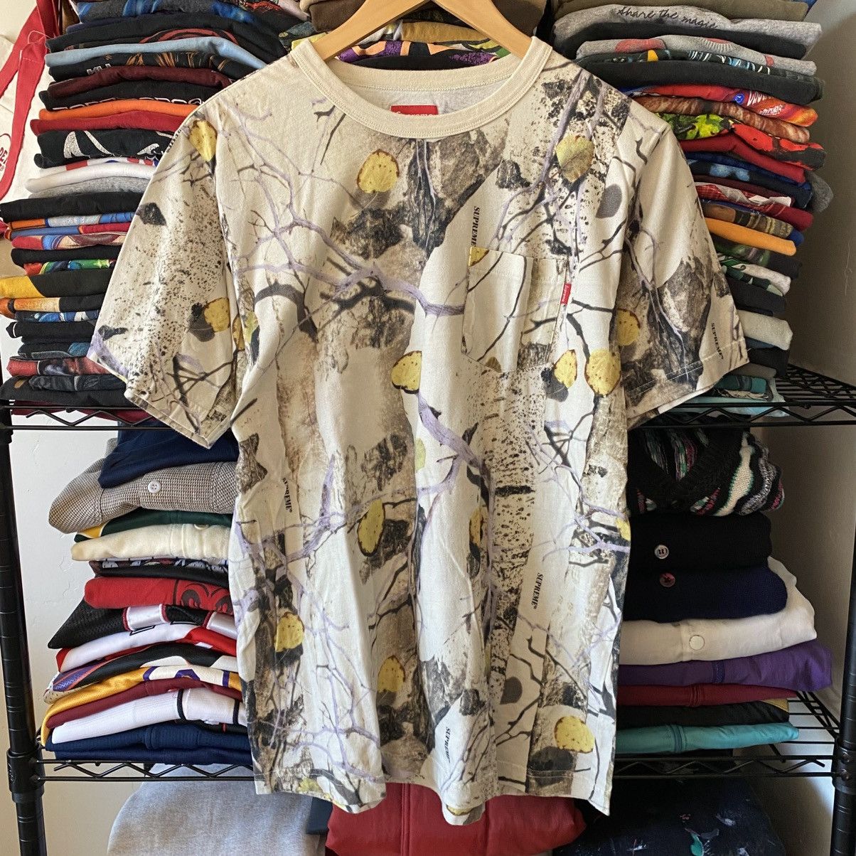 Supreme Supreme Aspen Wood Pocket T-Shirt White 2014 Size US M / EU 48-50 / 2 - 1 Thumbnail