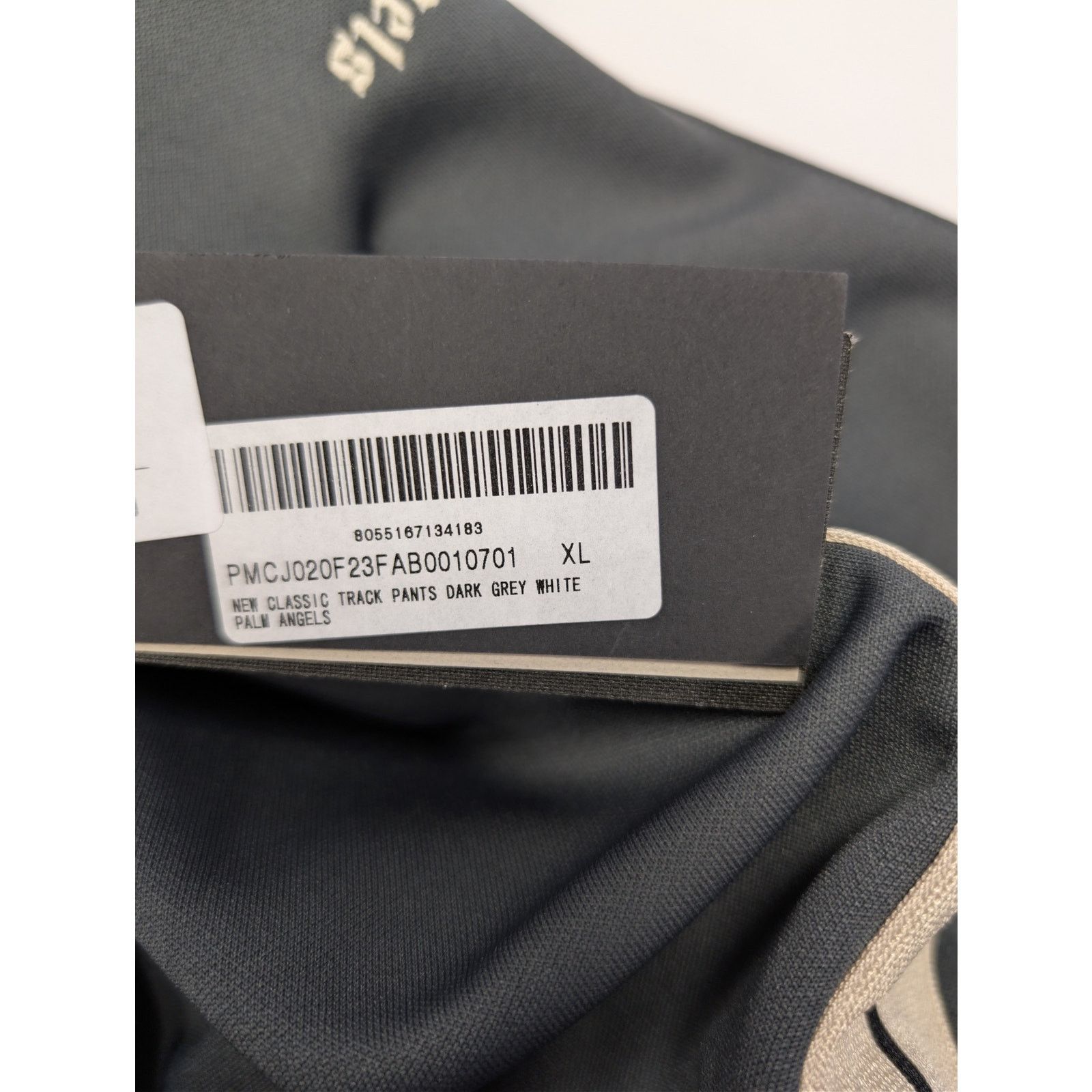 Palm Angels o1rshd1 Q:2 / New Classic Track Pants in Dark Grey / White Size US 36 / EU 52 - 22 Thumbnail