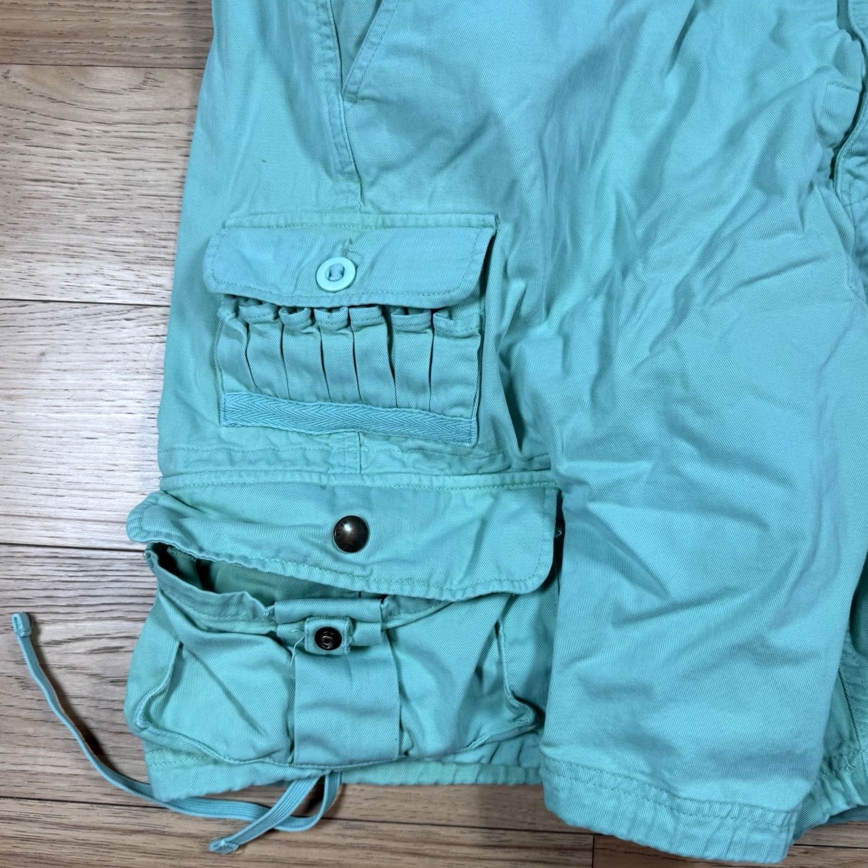 Polo Ralph Lauren VINTAGE 90s Polo Ralph Lauren Cargo Shorts Men 38 Teal Blue Military Grunge Paratrooper Polo Ralph Lauren Mens 90s Size US M / EU 48-50 / 2 - 3 Thumbnail