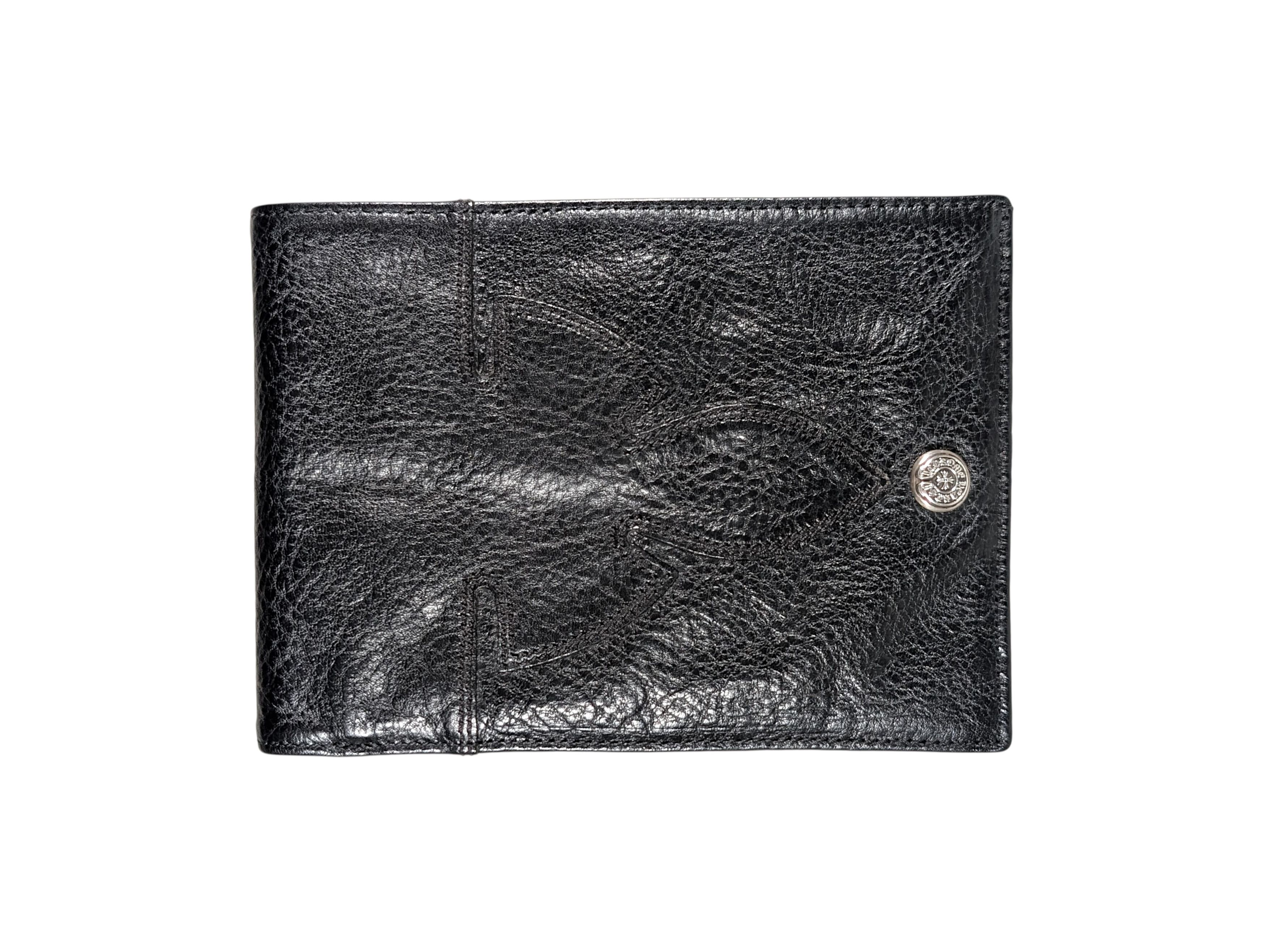 Chrome Hearts CH Bifold Fleur Snap Wallet Bifold Black Leather Size ONE SIZE - 2 Thumbnail