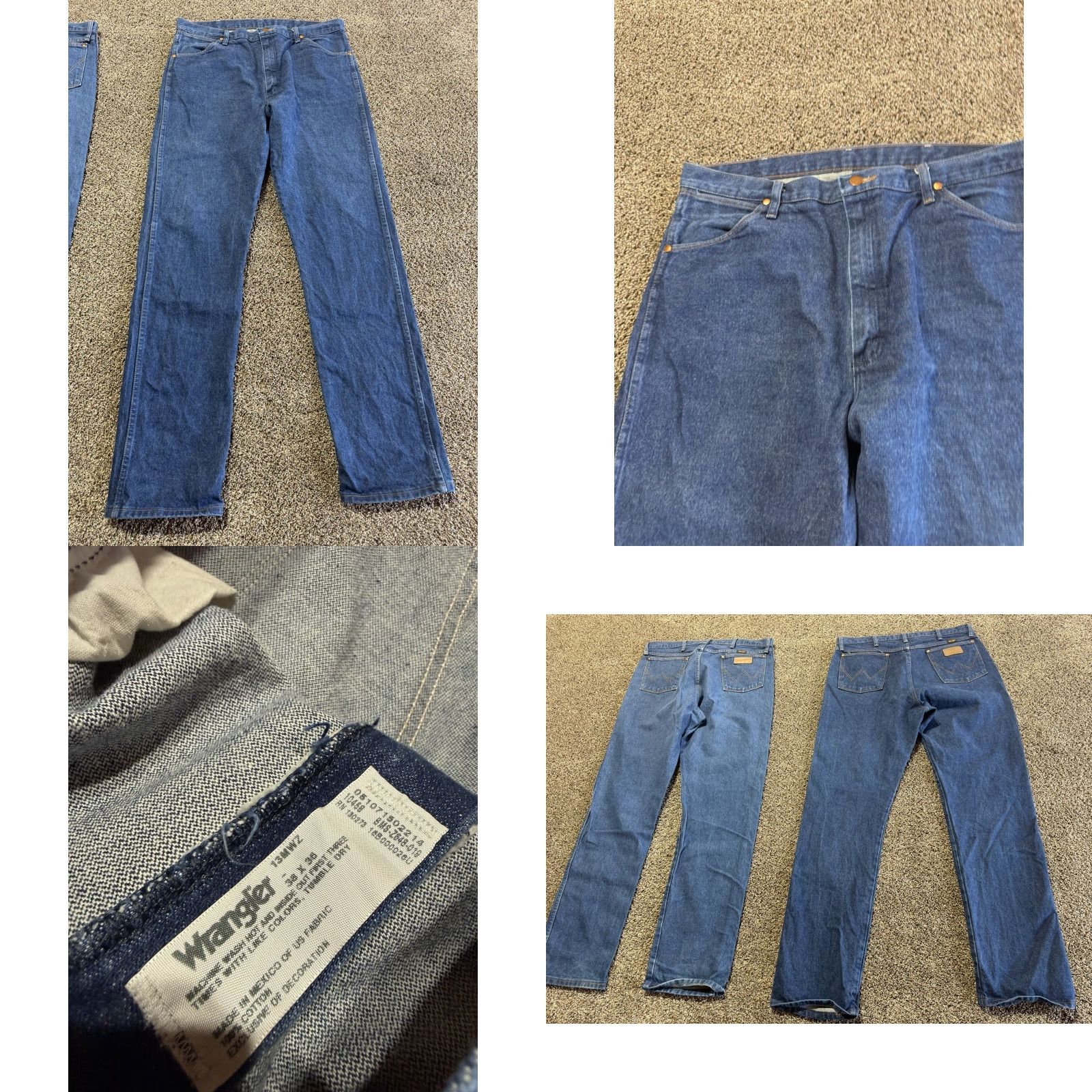 Wrangler VINTAGE Wrangler 13MWZ Men Jeans Size 38 Blue Denim 38X36 Cowboy Bootcut Lot Of 2 Size US 38 / EU 54 - 9 Thumbnail