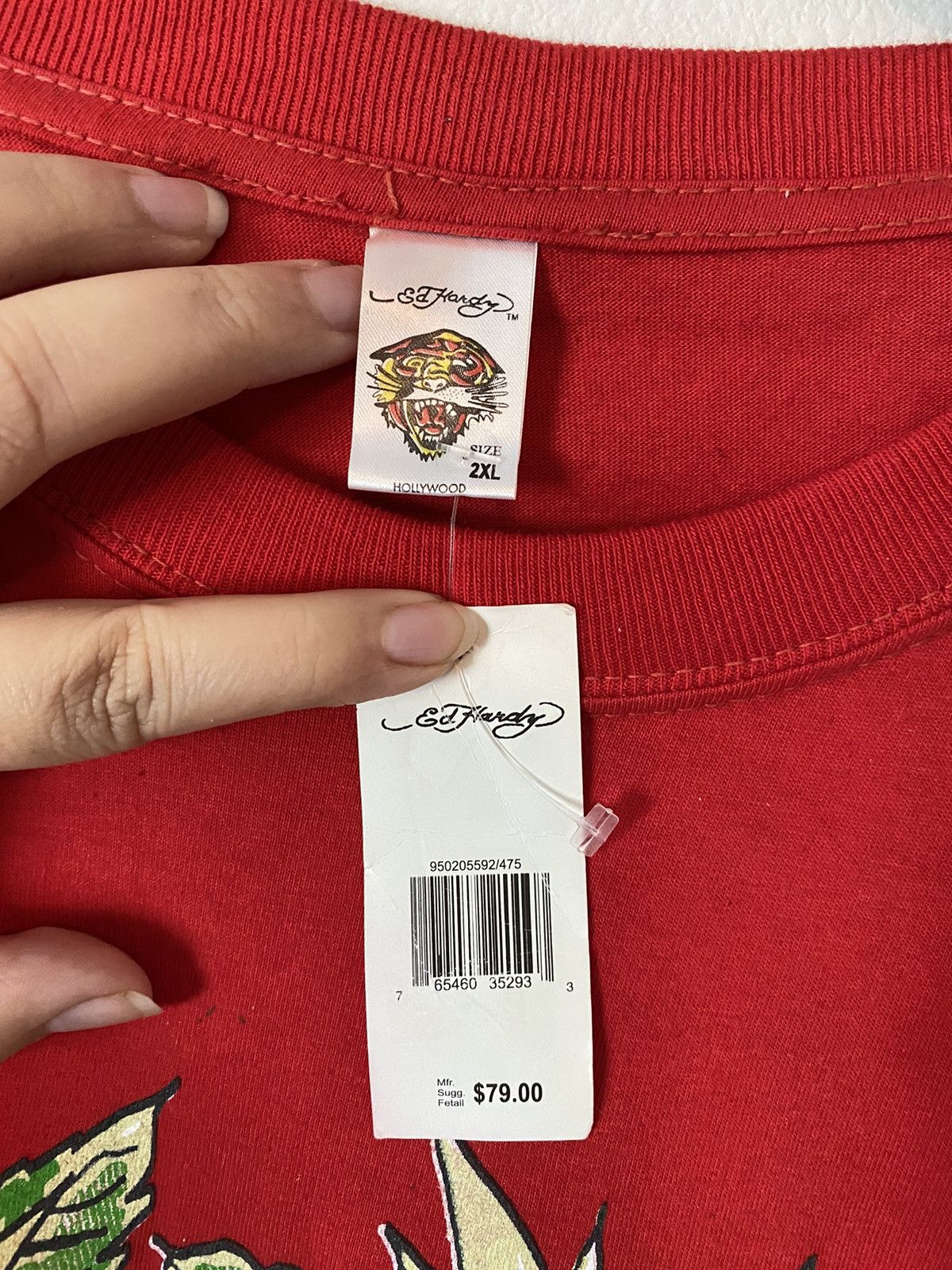 Ed Hardy Ed Hardy Men's Lady in Roses Red Size US XXL / EU 58 / 5 - 2 Thumbnail