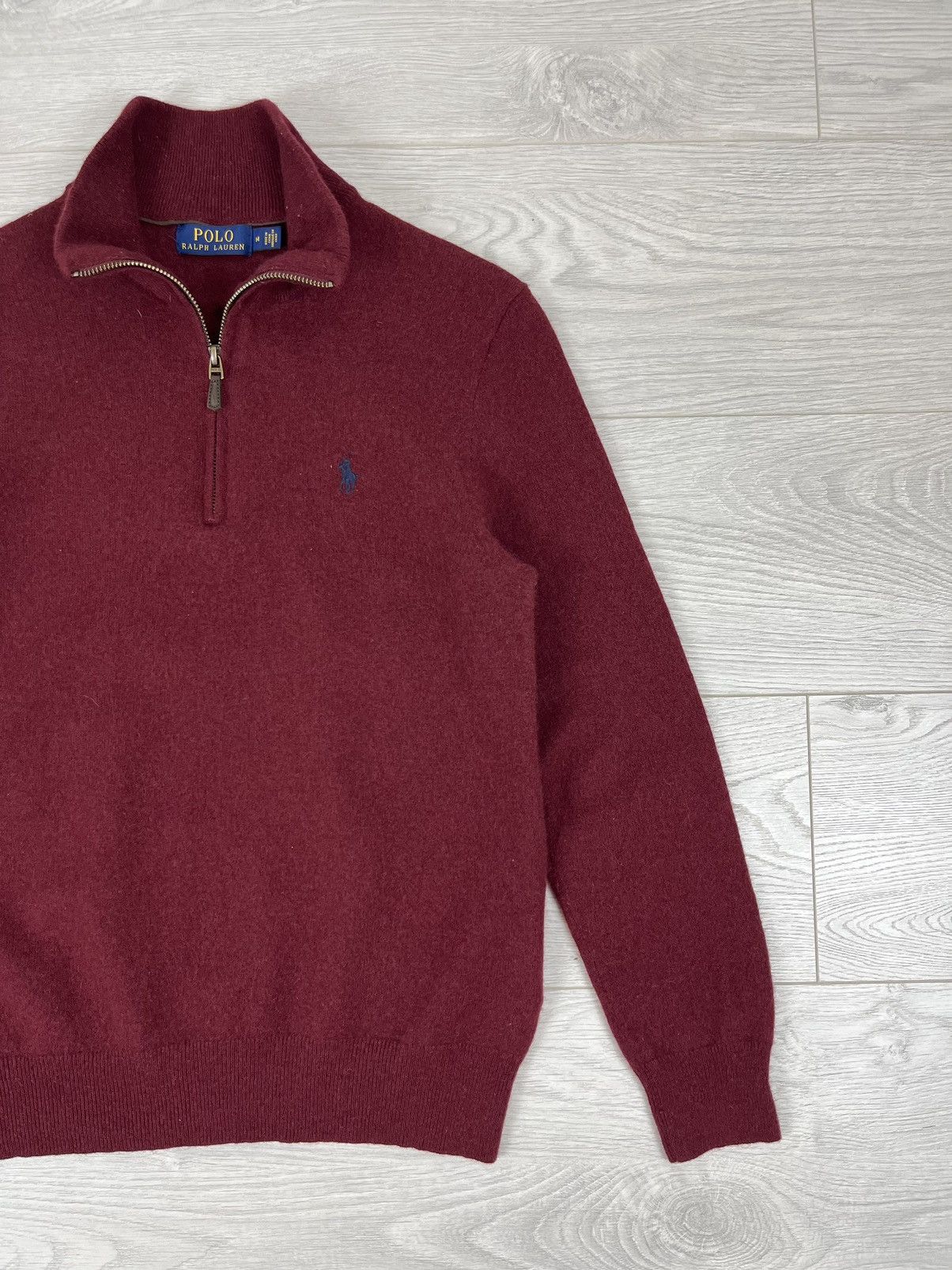 Polo Ralph Lauren Polo Ralph Lauren Quarter Zip Wool Bordo Sweater Size US M / EU 48-50 / 2 - 2 Thumbnail