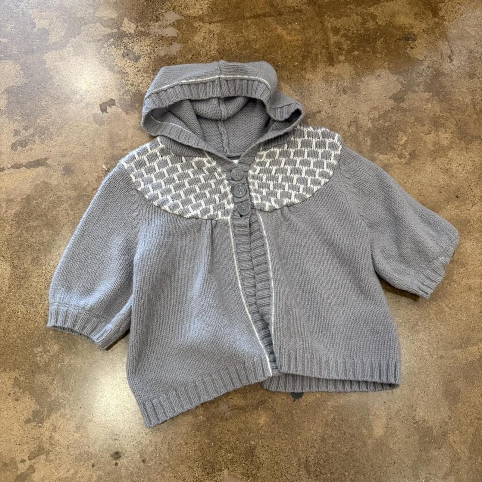 Other Grey + White Hooded Cropped Sweater Size M / US 6-8 / IT 42-44 - 2 Thumbnail
