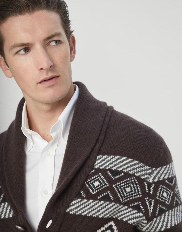 Brunello Cucinelli o1w1db10924 Cashmere Cardigan in Brown Size US XL / EU 56 / 4 - 3 Thumbnail