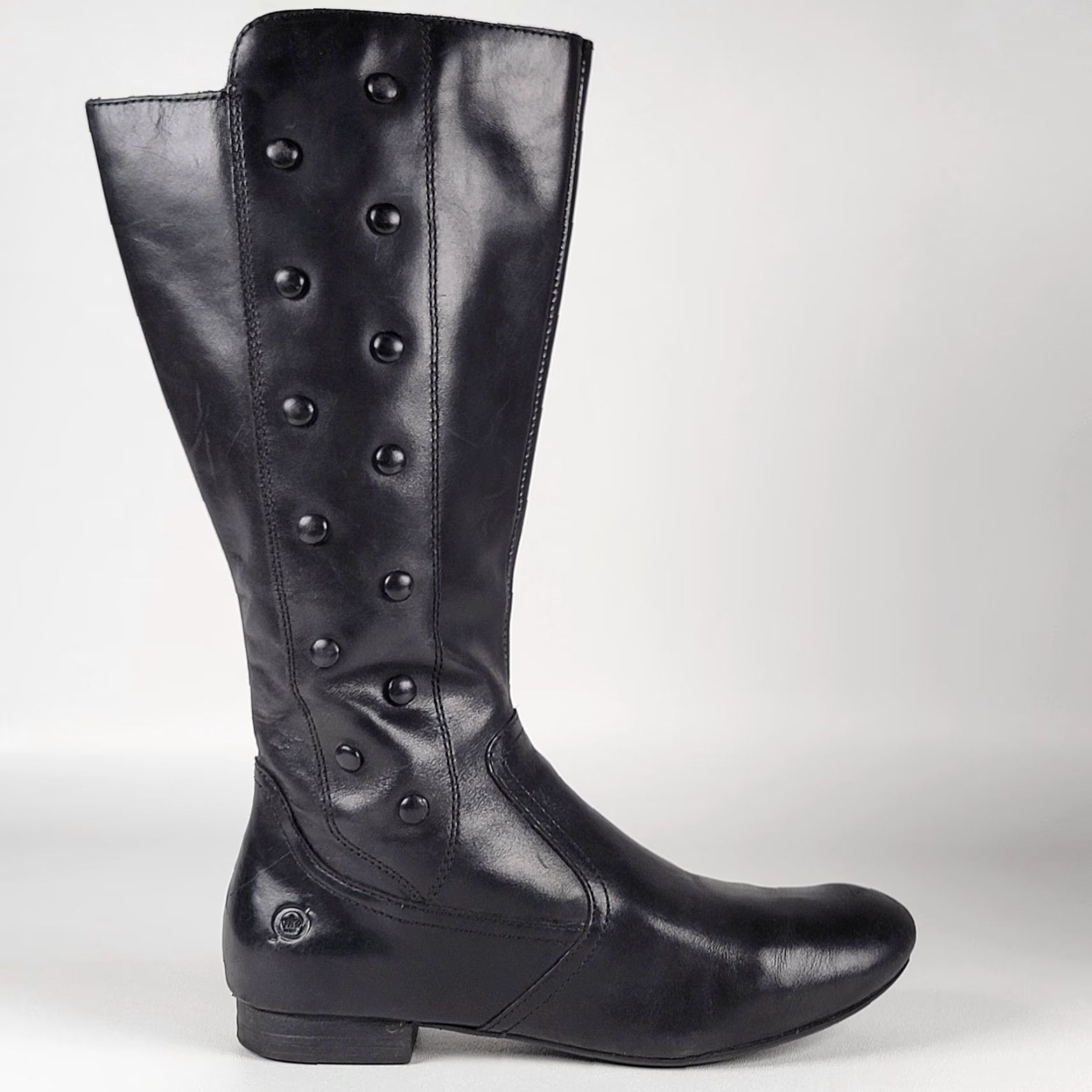 Born Born Women’s Boots Knee High Zipper Casual Black Leather Upper Women’s Size 6.5 M 6.5 Casual Boots Size US 7 / IT 37 - 4 Thumbnail
