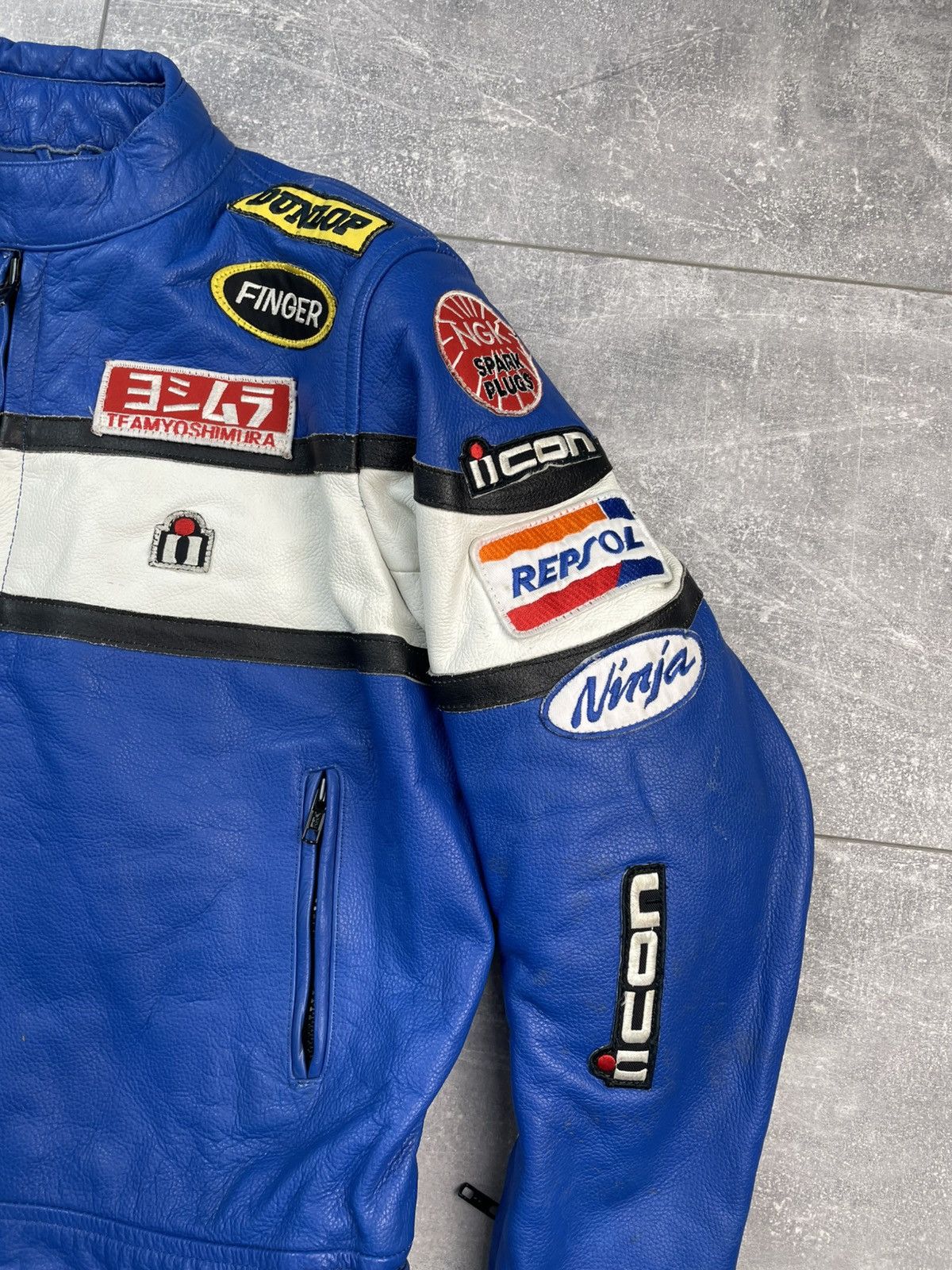 Fox Racing Racing Leather Jacket Vintage Repsol Patches Biker Size M / US 6-8 / IT 42-44 - 4 Thumbnail