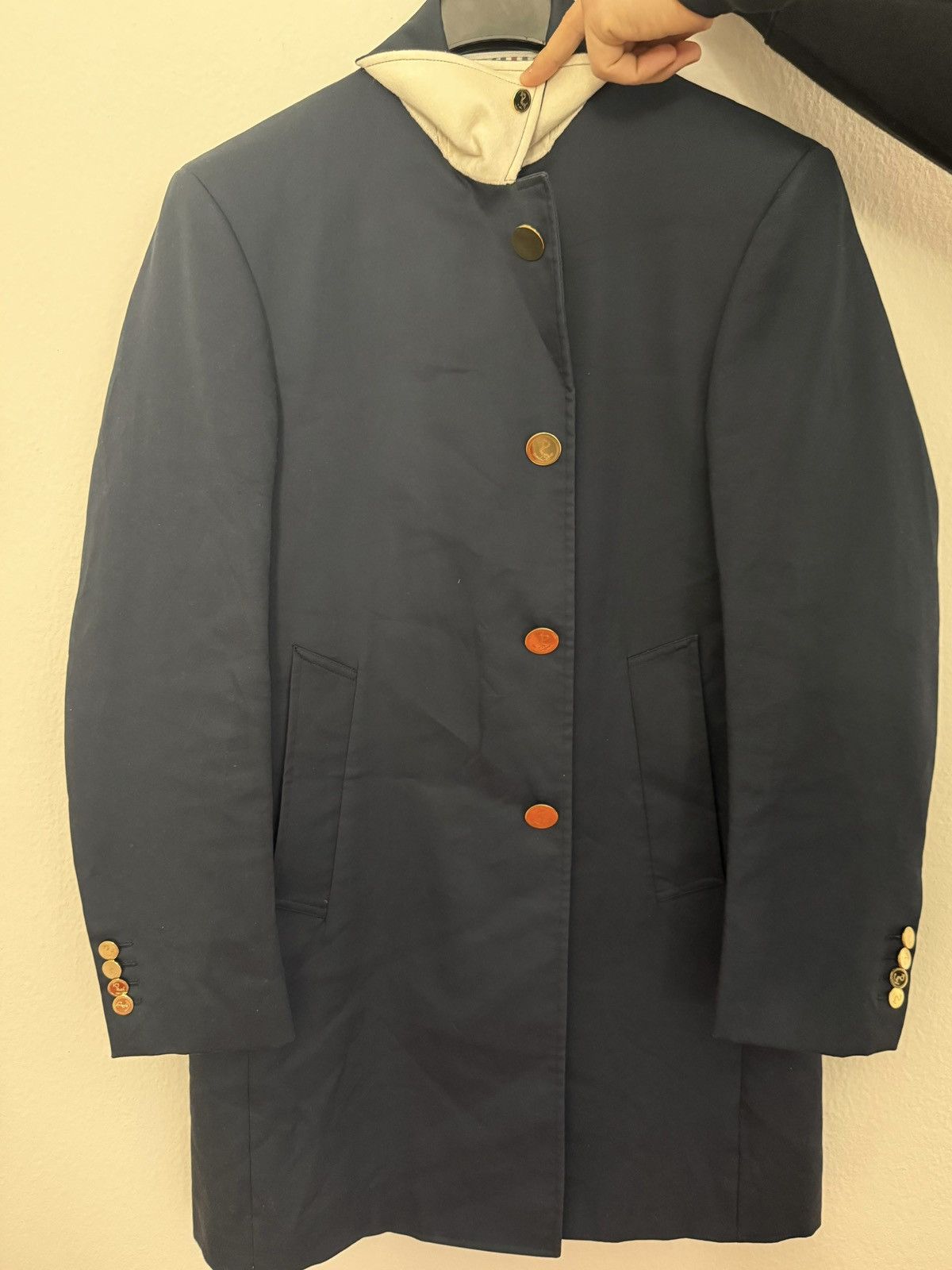 Thom Browne Thom Browne Navy Jacket – Signature Stripe Lining – Size 2 Size US M / EU 48-50 / 2 - 11 Thumbnail