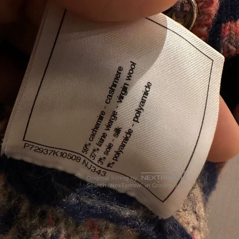 Chanel Chanel Color-matched plaid diamond buckle cashmere cardiga Size XS / US 0-2 / IT 36-38 - 7 Thumbnail