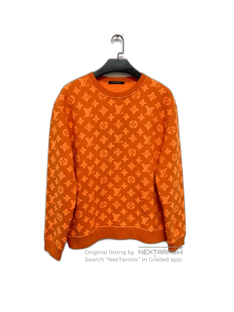 Louis Vuitton Louis Vuitton Orange Printed Sweatshirt in Size L. Size US L / EU 52-54 / 3 - 1 Thumbnail