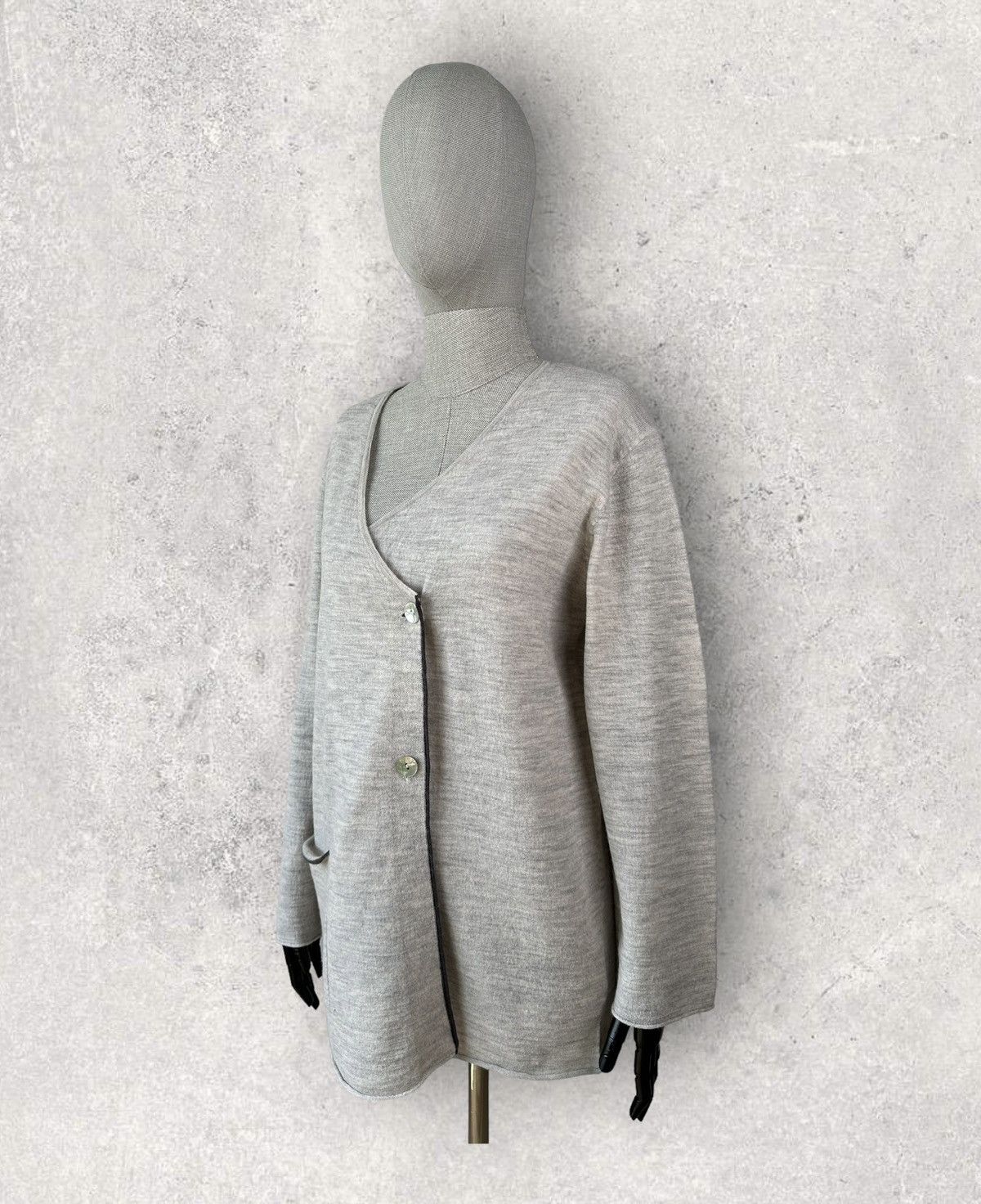 Gudrun Sjoden GUDRUN SJODEN 100% Wool Cardigan Sweater Size L / US 10 / IT 46 - 2 Thumbnail