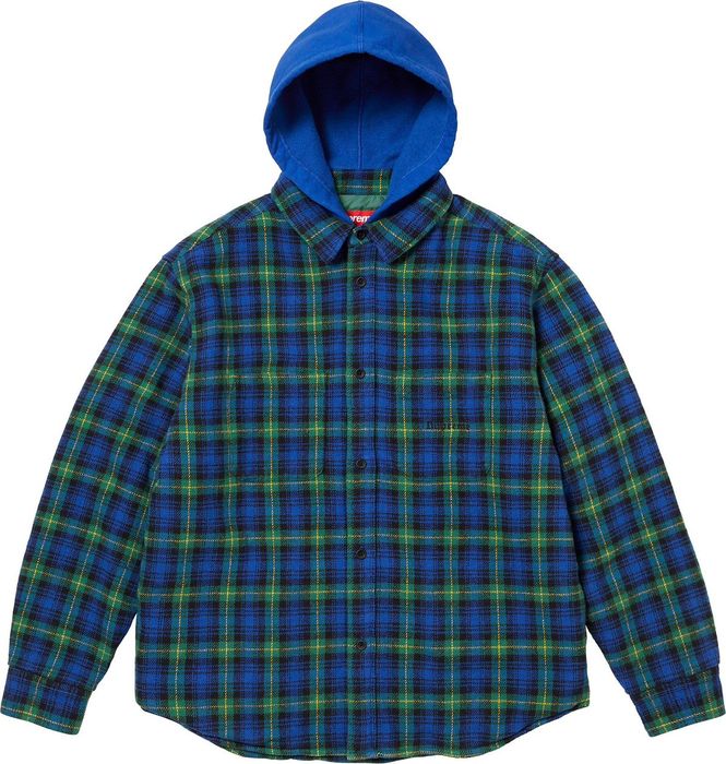 Supreme Supreme Tartan Flannel Hooded Shirt | Grailed