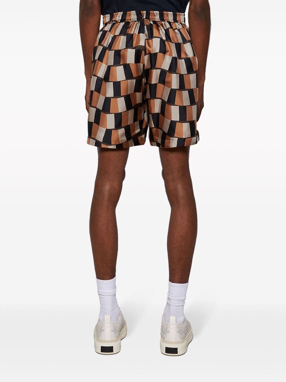 Amiri oc11z0225 Snake Checker Silk Shorts in Multicolor Size US 34 / EU 50 - 5 Thumbnail