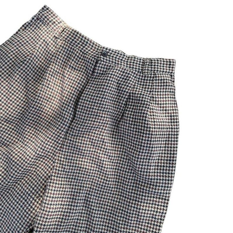 Orvis Vintage Orvis Houndstooth Wide Leg Trouser Pants 30” Waist Size 30" / US 8 / IT 44 - 1 Thumbnail