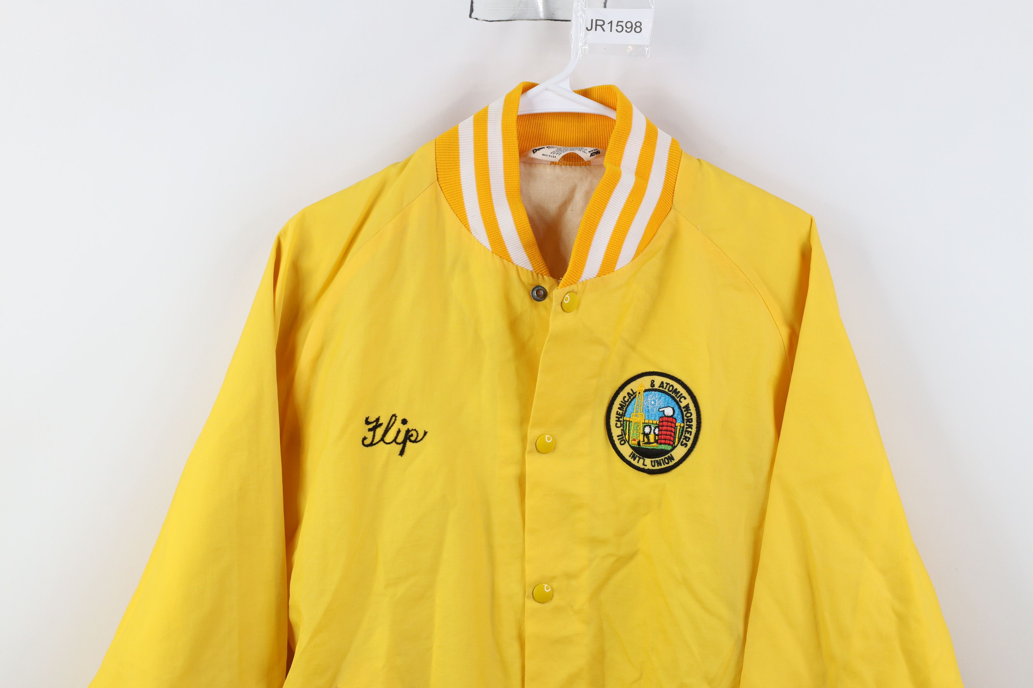 Vintage Vintage 70s Oil Chemical Atomic International Bomber Jacket Size US XL / EU 56 / 4 - 2 Thumbnail