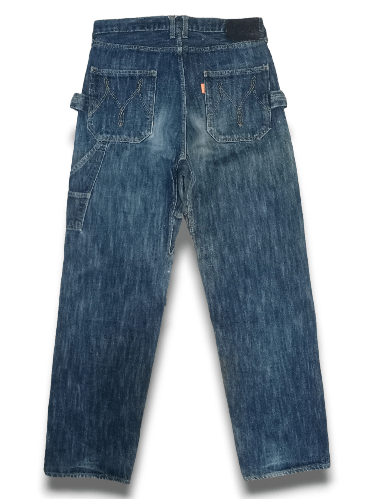 Japanese Brand Vintage MONTAGE DENIM CROWD Baggy Carpenter Denim Pants Size US 29 - 2 Thumbnail
