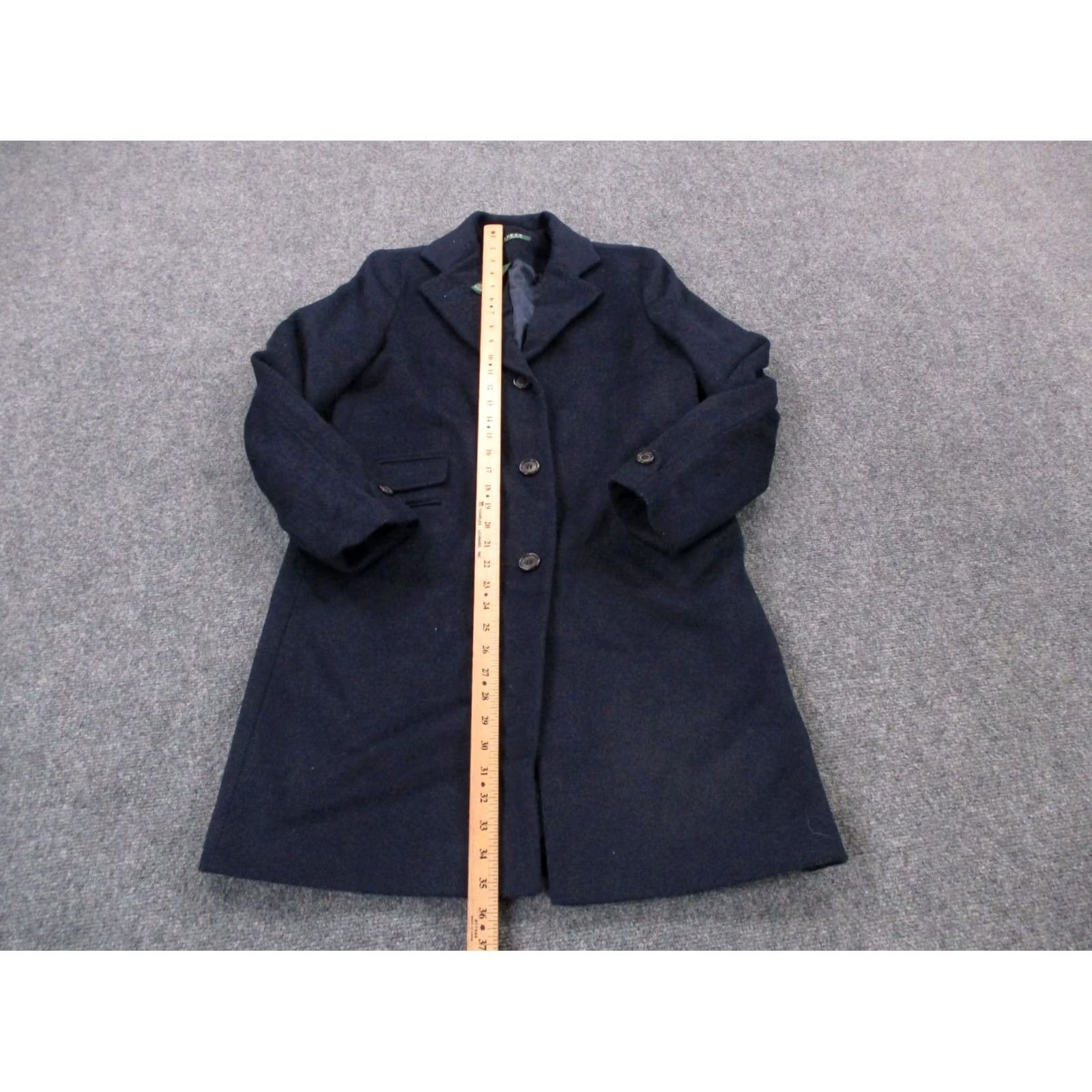 Ralph Lauren Lauren Ralph Jacket Womens 4 Women Navy Wool Blend Sailor Heavy Preppy Coat Size S / US 4 / IT 40 - 3 Thumbnail