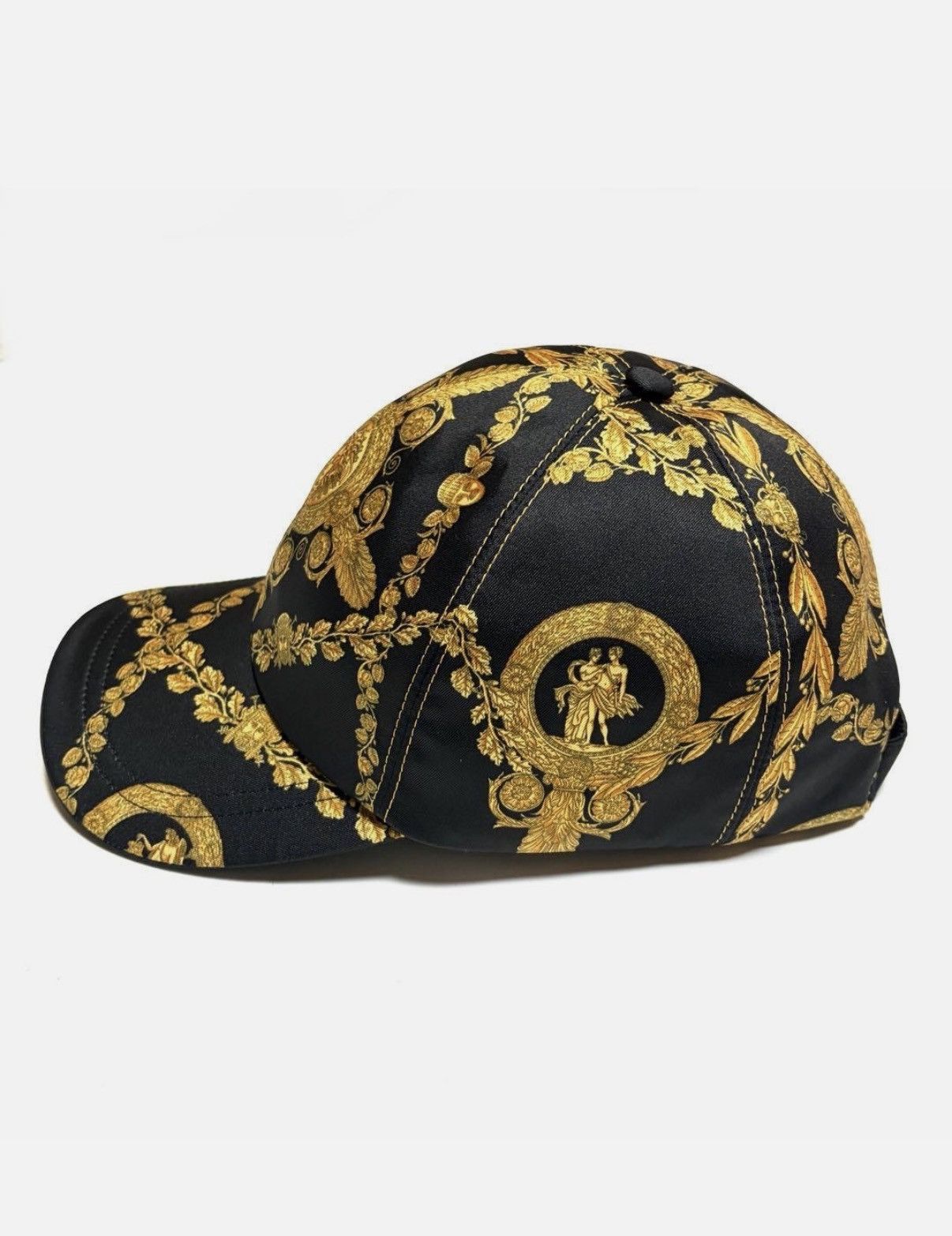 Versace Versace barocco baroque hat baseball cap medusa gold black Size ONE SIZE - 2 Thumbnail