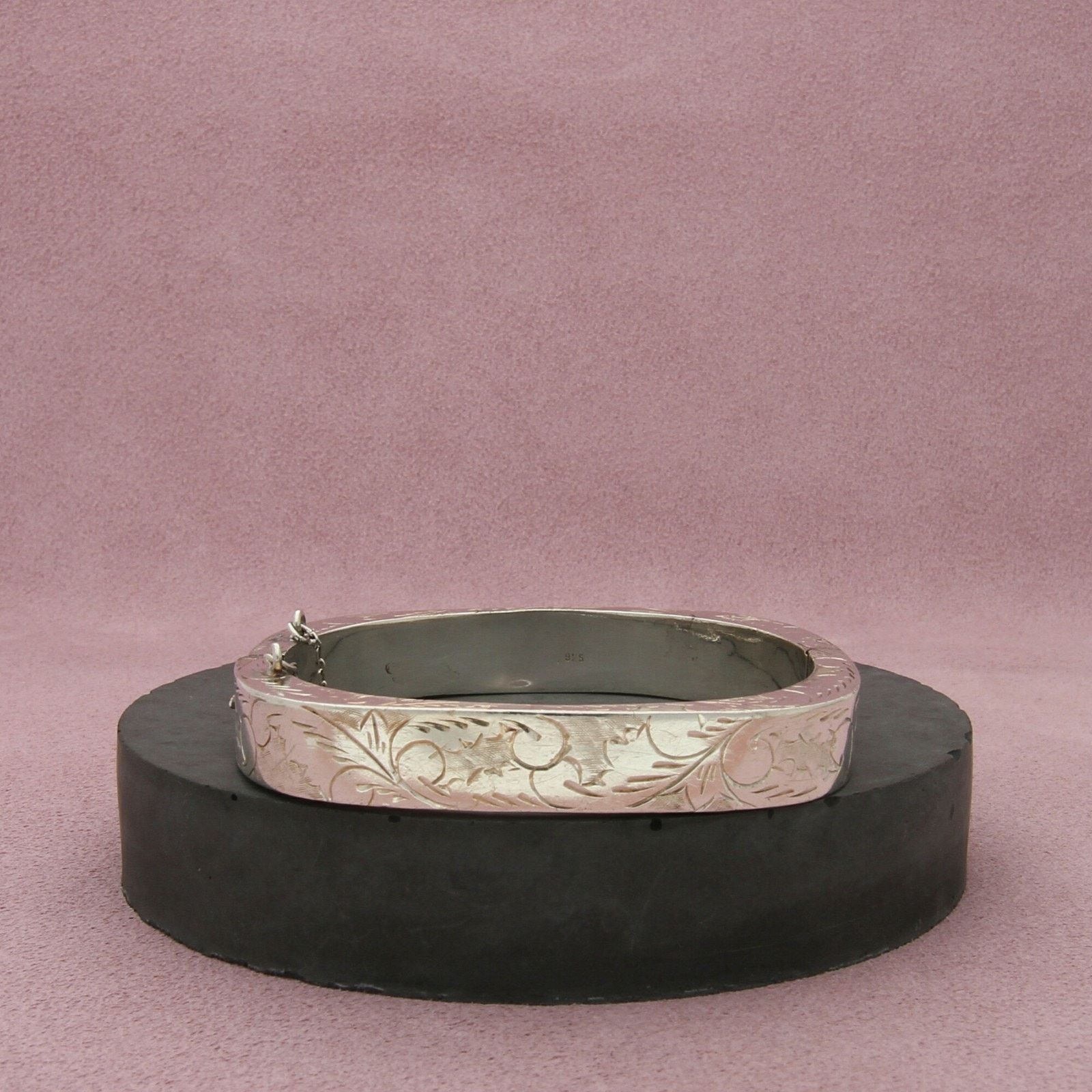 Sterling Silver sterling silver vintage etched squared bracelet size 6.75in Size ONE SIZE - 1 Thumbnail